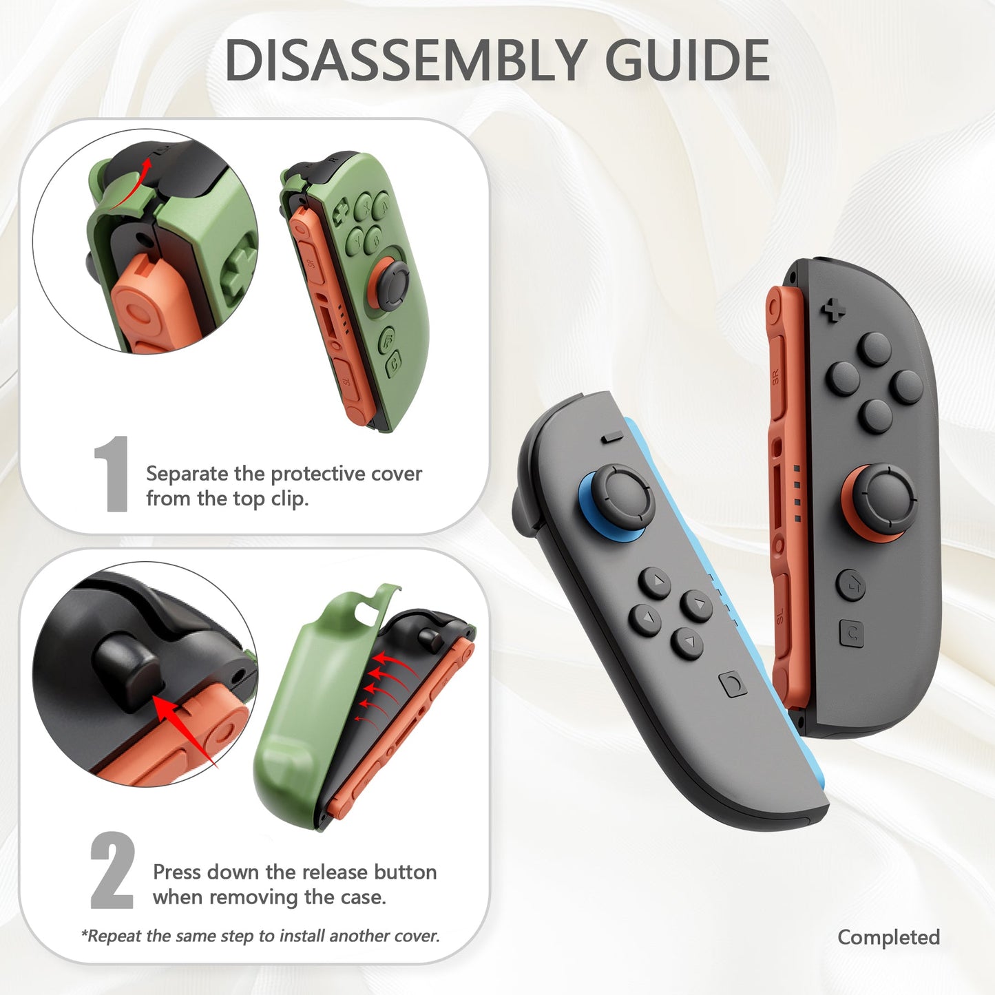 PlayVital Solid Color Series Hard Shell Protective Case with Foldable Stand & Thumb Grips for Nintendo Switch 2 - SFC SNES Classic EU Style PlayVital