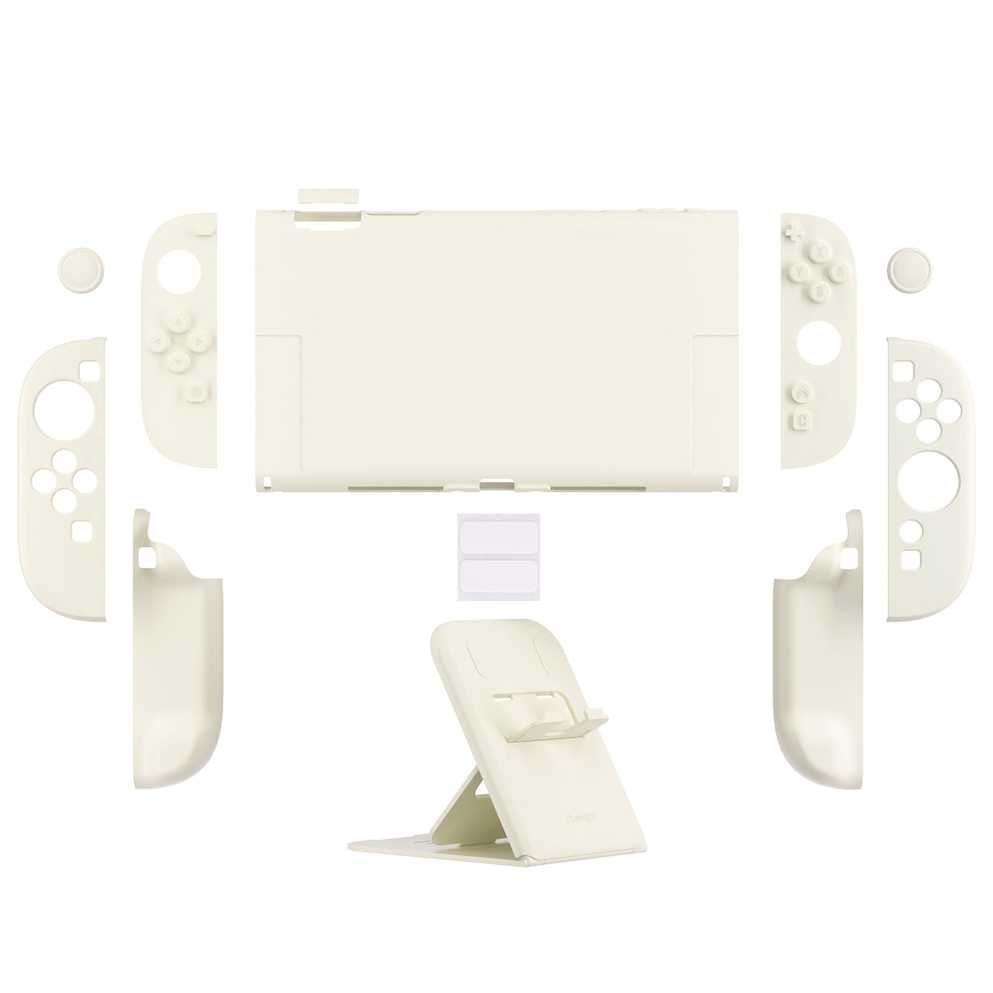 PlayVital Solid Color Series Hard Shell Protective Case with Foldable Stand & Thumb Grips for Nintendo Switch 2 - Antique Yellow PlayVital