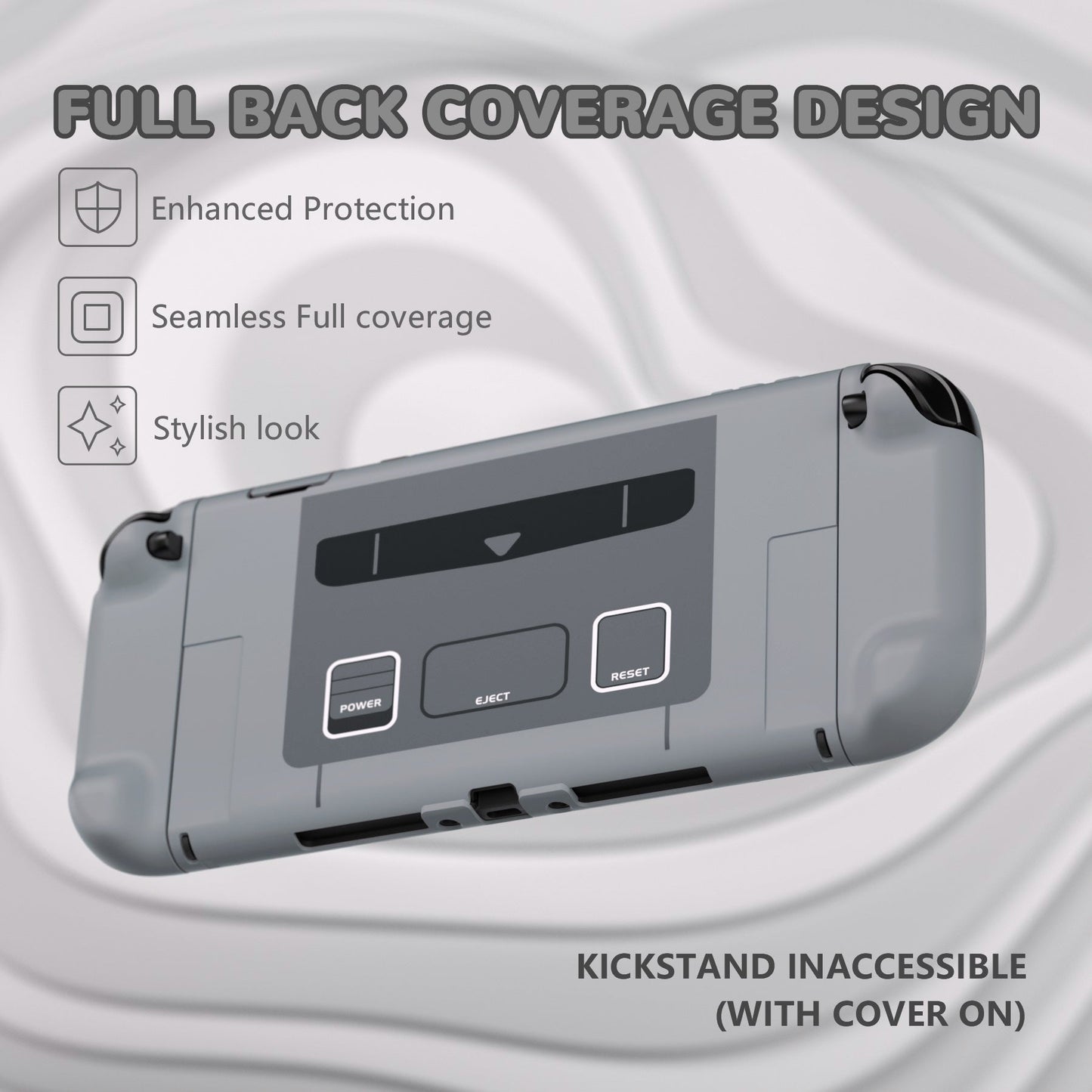 PlayVital Solid Color Series Hard Shell Protective Case with Foldable Stand & Thumb Grips for Nintendo Switch 2 - SFC SNES Classic EU Style PlayVital