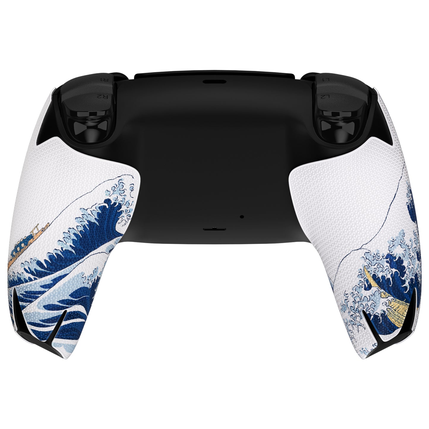 PlayVital Split Design Anti-Skid Sweat-Absorbent Premium Grip for PS5 Controller - The Great Wave
