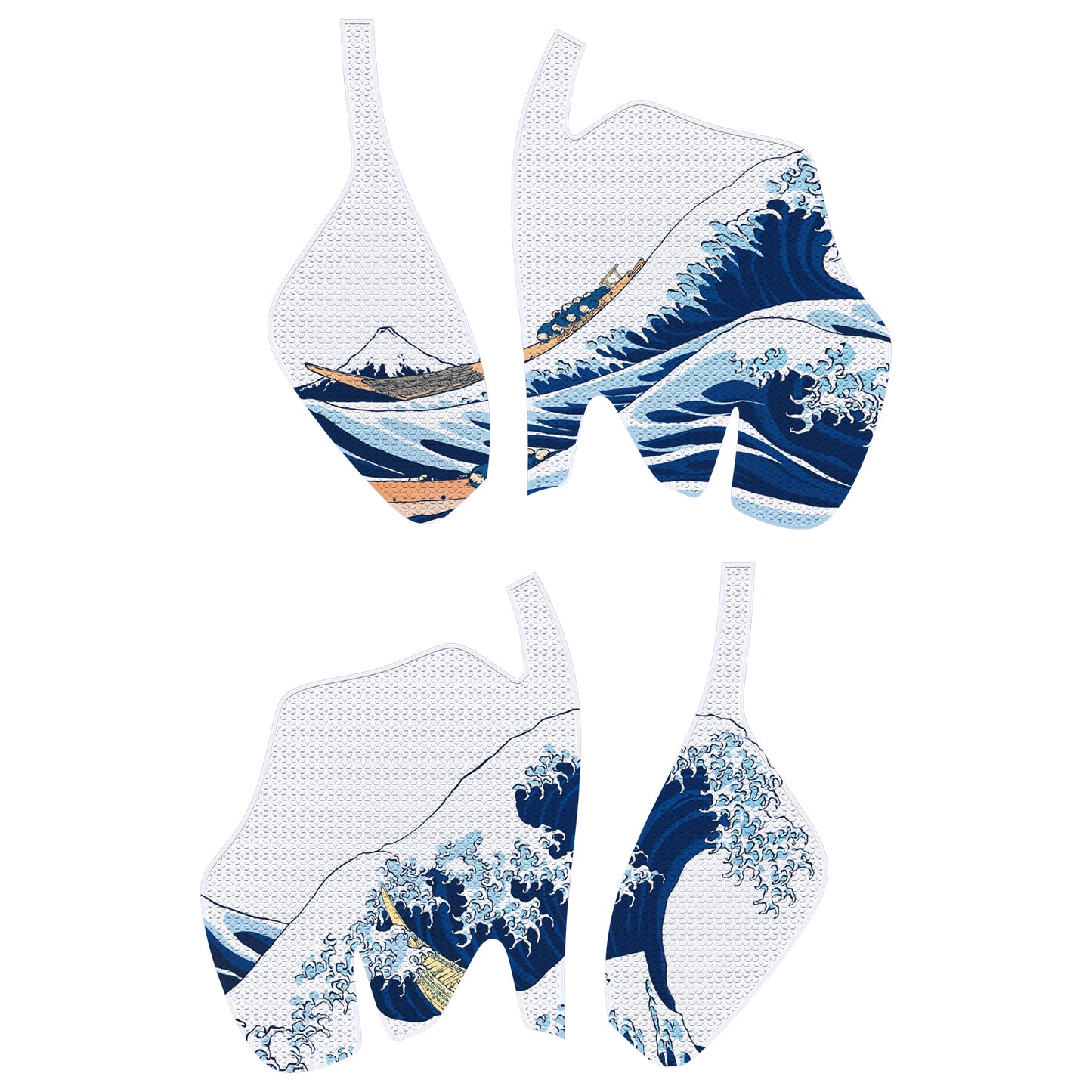 PlayVital Split Design Anti-Skid Sweat-Absorbent Premium Grip for PS5 Controller - The Great Wave