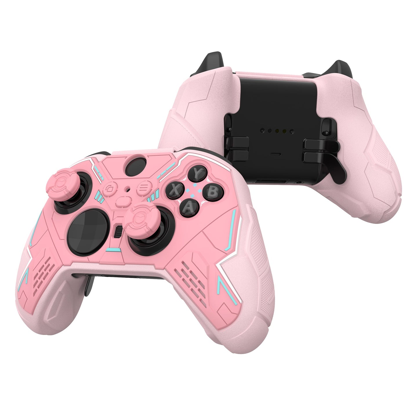 PlayVital Stellar Mecha Silicone Cover Skin with Thumb Grips for Xbox Elite Series 2 & Elite Series 2 Core Controller - Pink PlayVital
