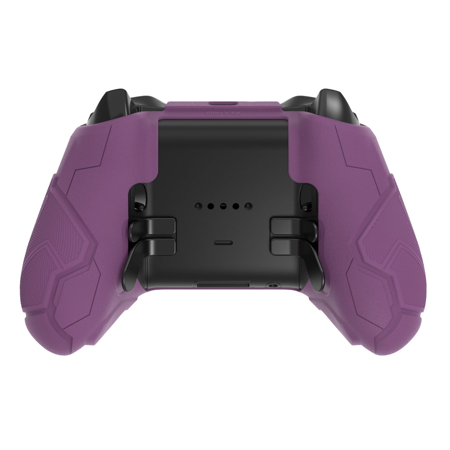 PlayVital Stellar Mecha Silicone Cover Skin with Thumb Grips for Xbox Elite Series 2 & Elite Series 2 Core Controller - Taupe & Purple PlayVital