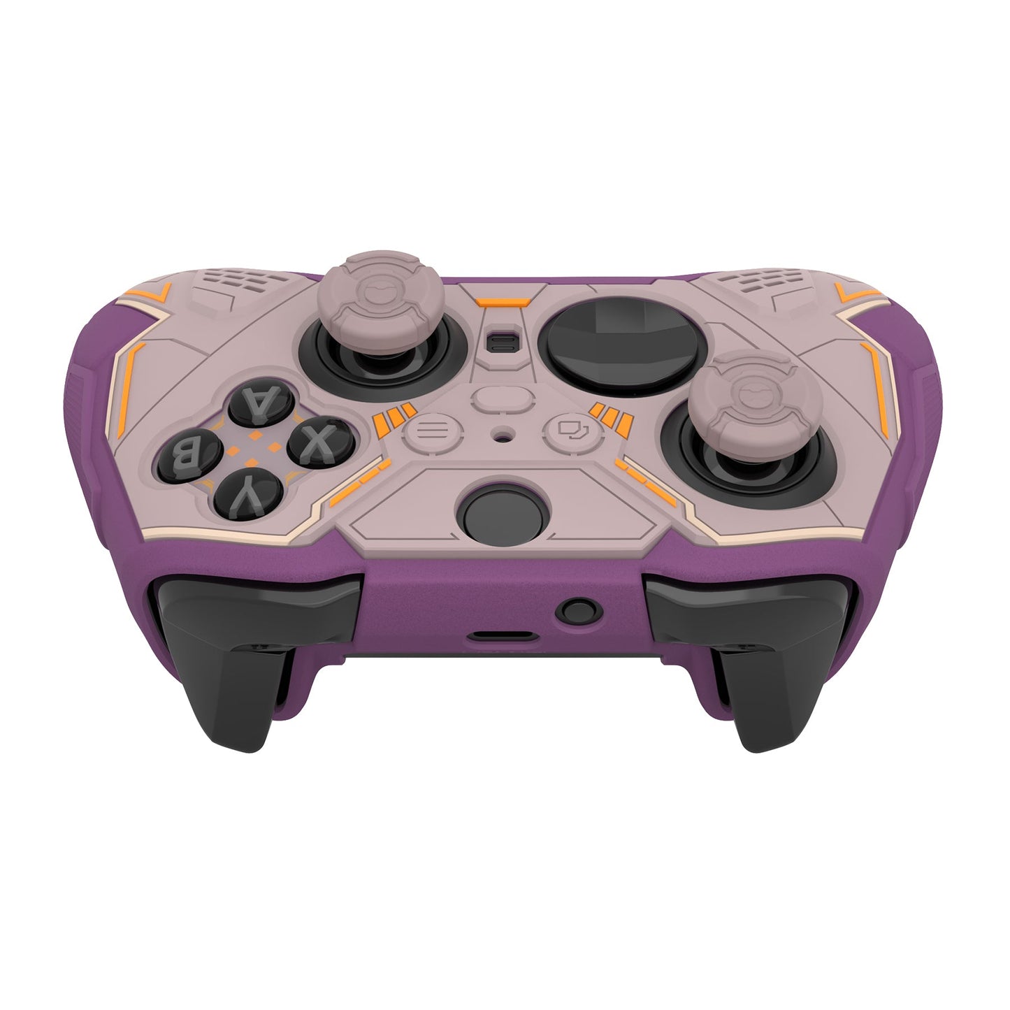 PlayVital Stellar Mecha Silicone Cover Skin with Thumb Grips for Xbox Elite Series 2 & Elite Series 2 Core Controller - Taupe & Purple PlayVital