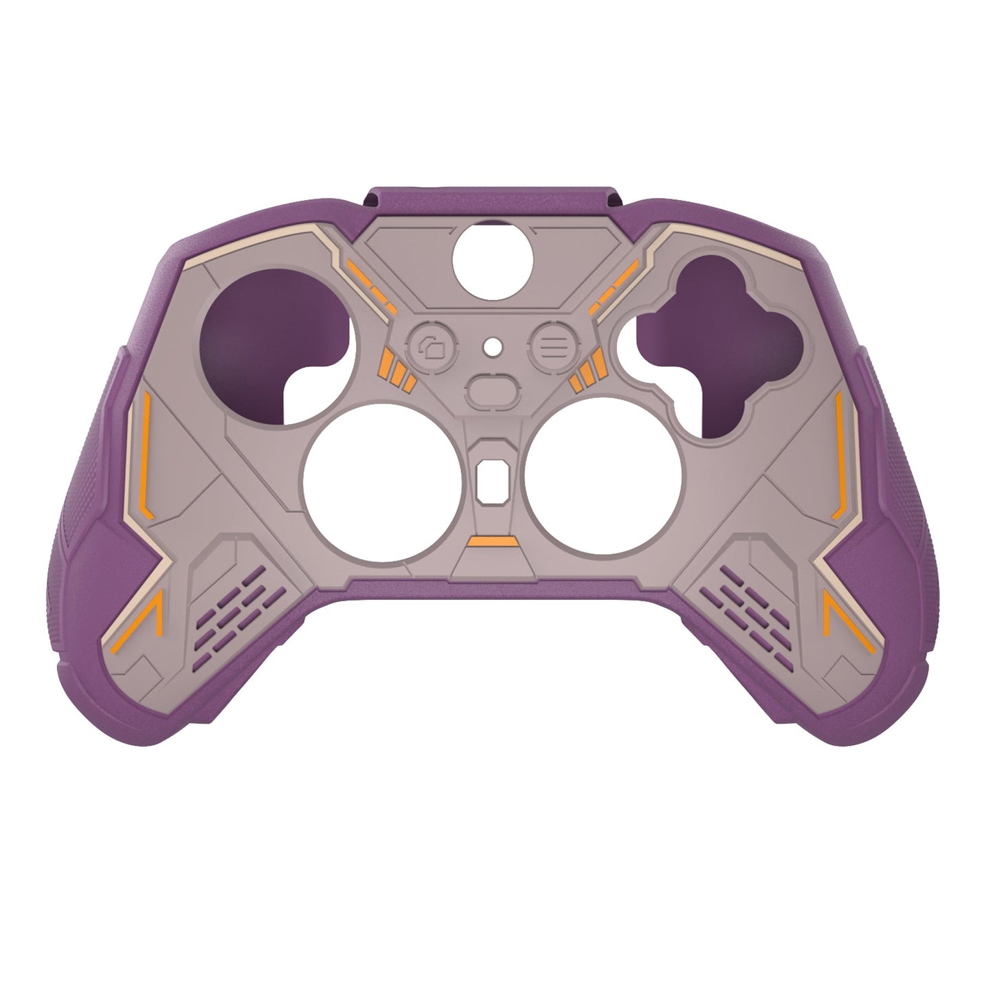 PlayVital Stellar Mecha Silicone Cover Skin with Thumb Grips for Xbox Elite Series 2 & Elite Series 2 Core Controller - Taupe & Purple PlayVital