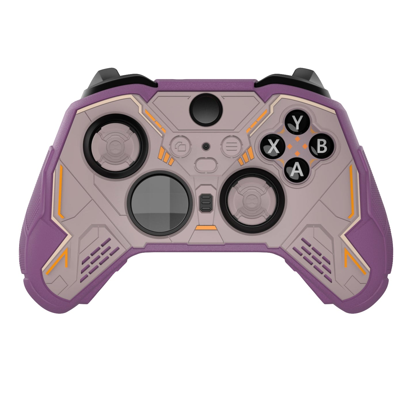 PlayVital Stellar Mecha Silicone Cover Skin with Thumb Grips for Xbox Elite Series 2 & Elite Series 2 Core Controller - Taupe & Purple PlayVital