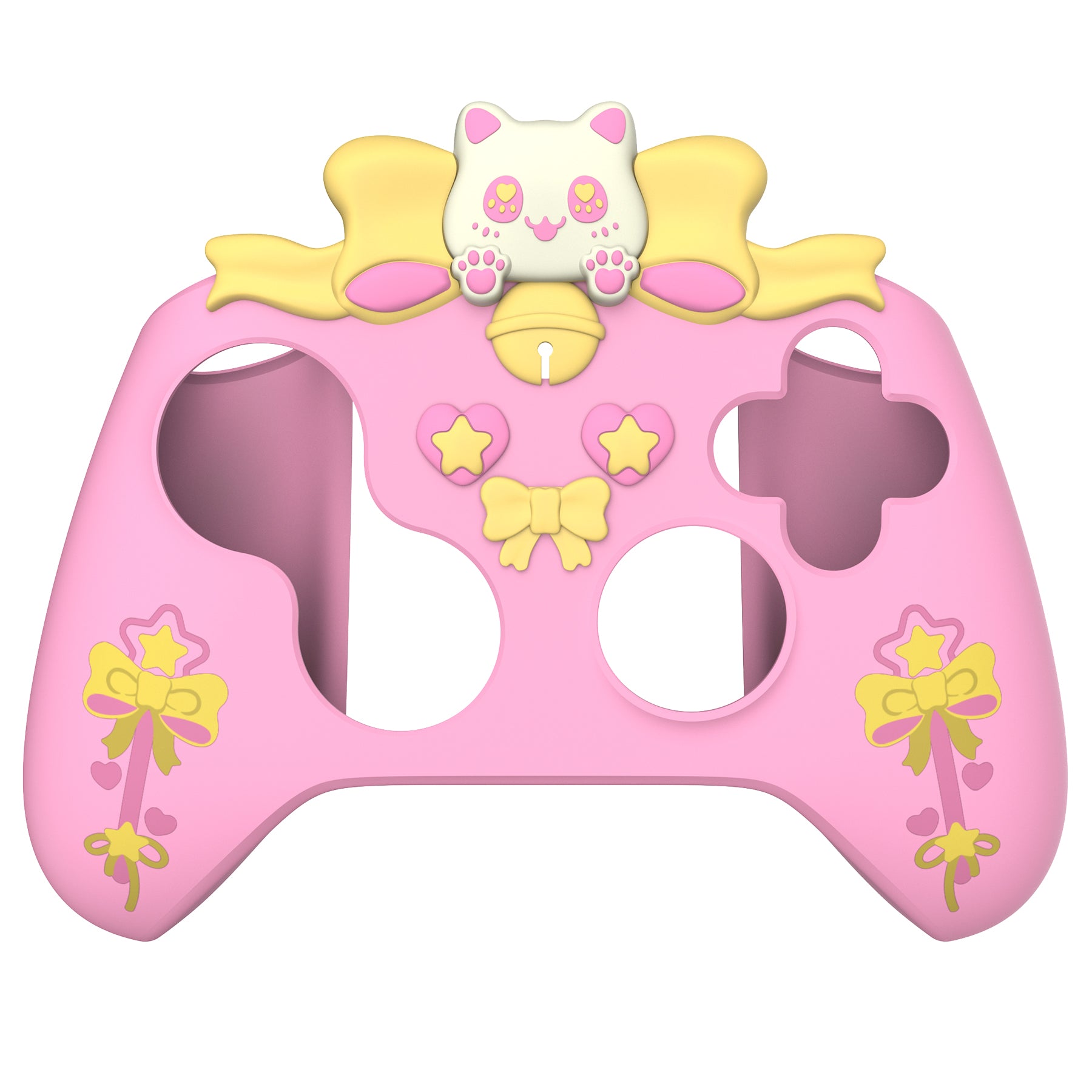 PlayVital Sweetheart Kitty Series Silicone Cover with Thumb Grips and Stickers for Xbox Series X/S Controller & Xbox Core Wireless Controller - Pink PlayVital