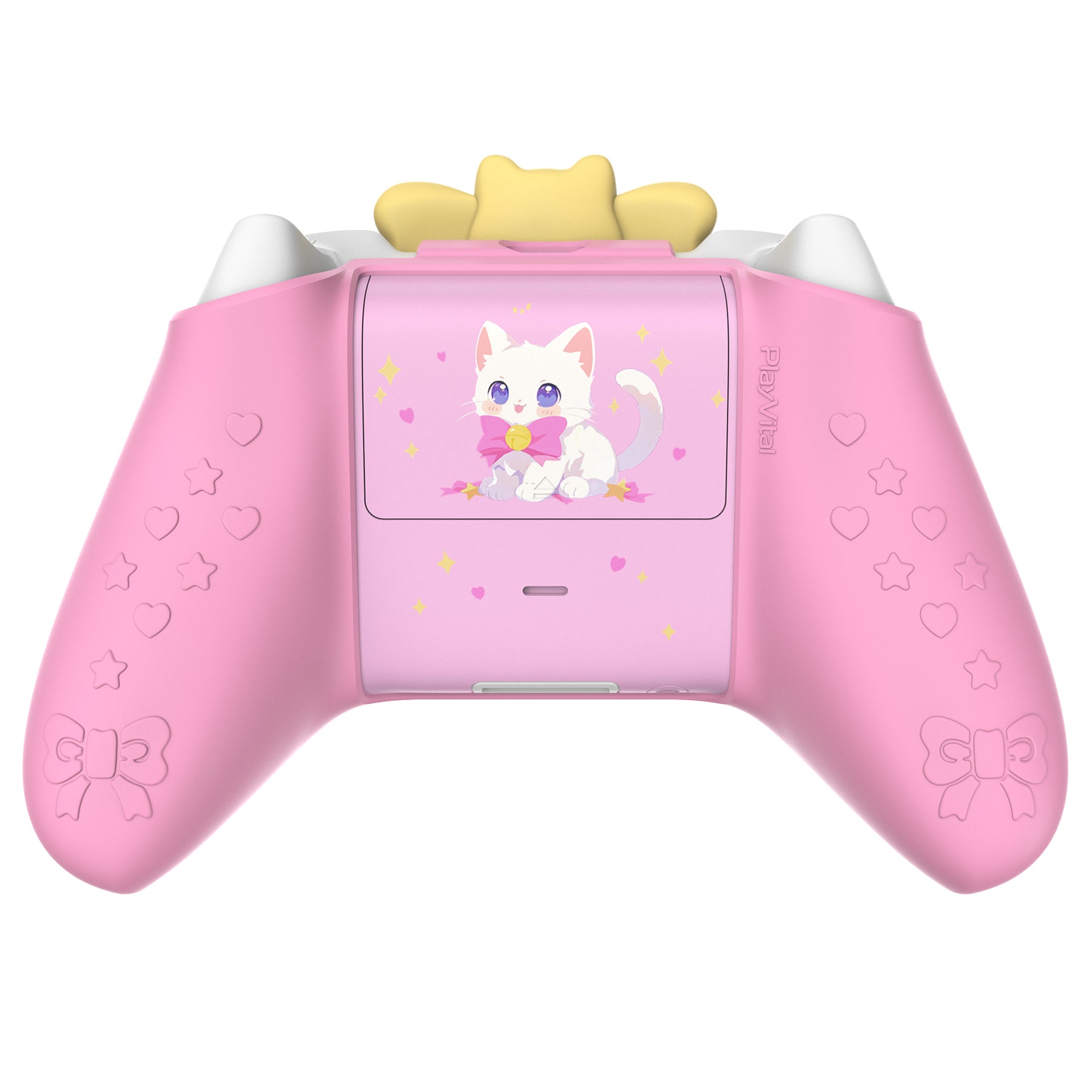 PlayVital Sweetheart Kitty Series Silicone Cover with Thumb Grips and Stickers for Xbox Series X/S Controller & Xbox Core Wireless Controller - Pink PlayVital