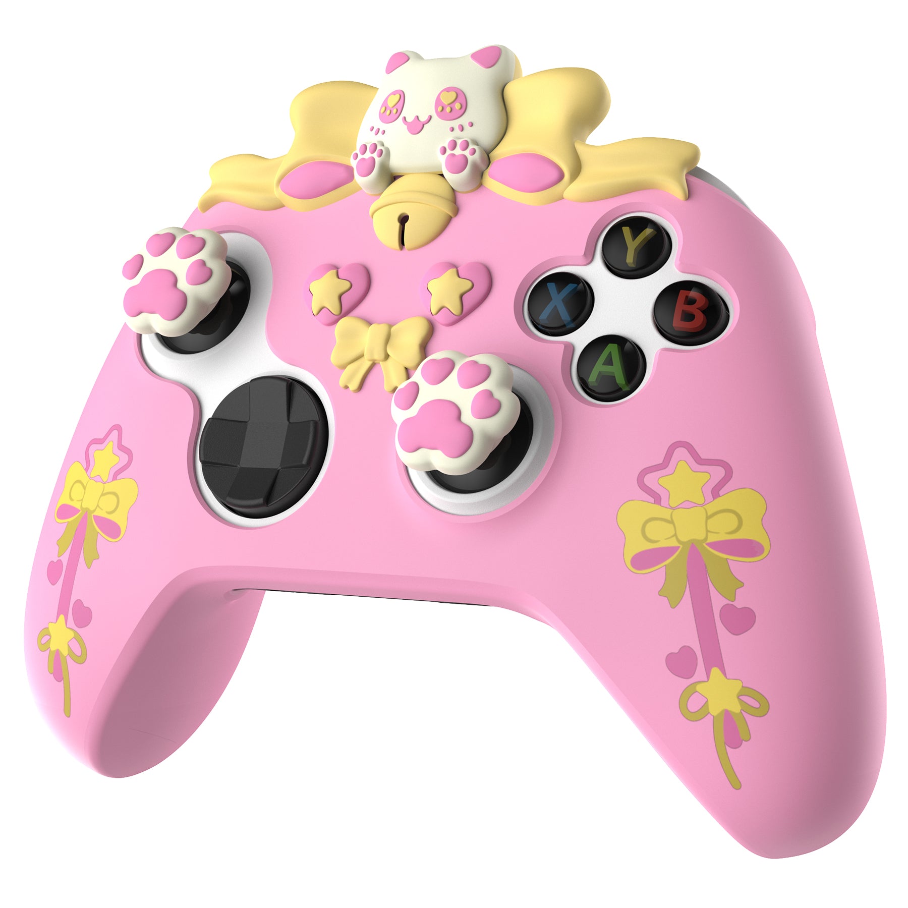 PlayVital Sweetheart Kitty Series Silicone Cover with Thumb Grips and Stickers for Xbox Series X/S Controller & Xbox Core Wireless Controller - Pink PlayVital