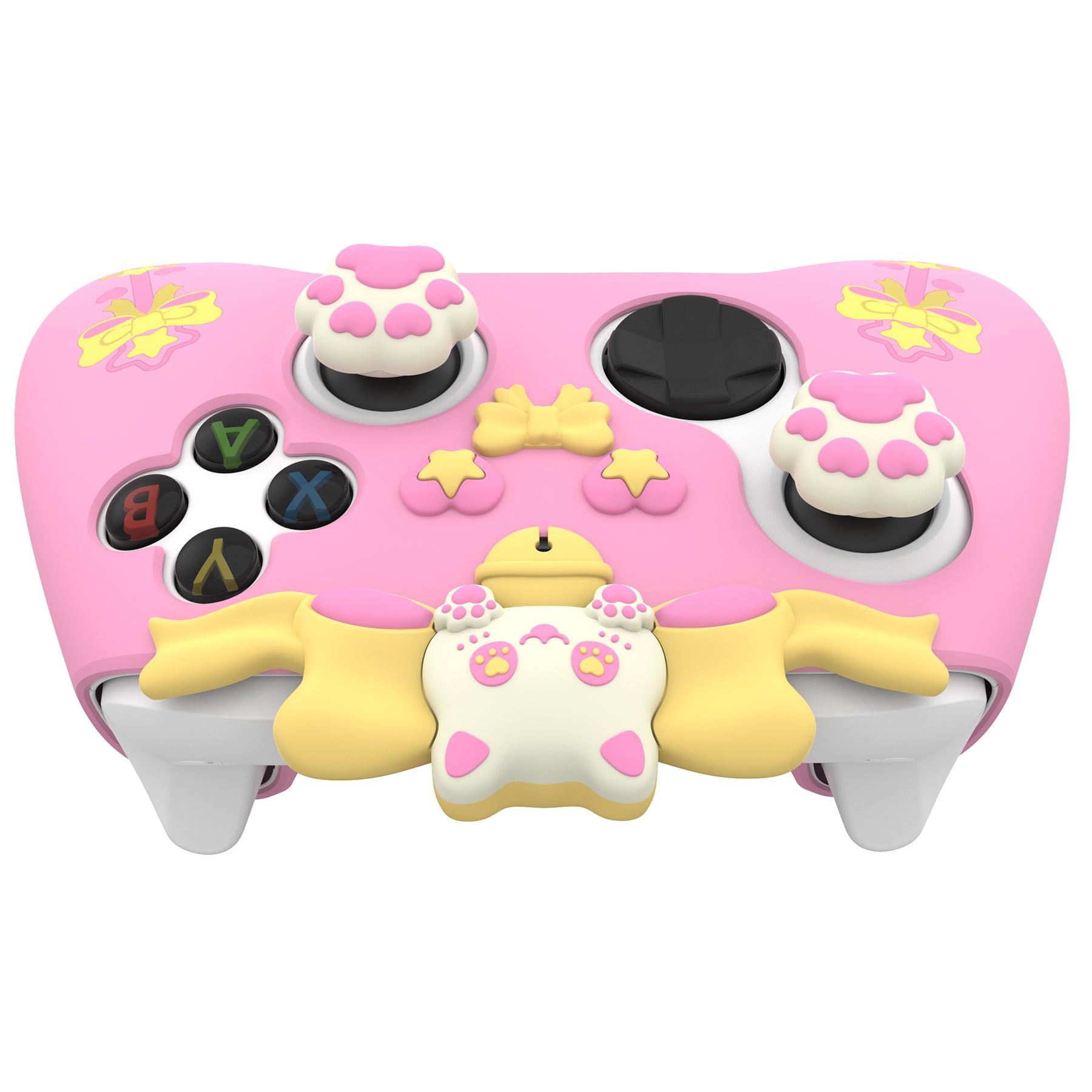 PlayVital Sweetheart Kitty Series Silicone Cover with Thumb Grips and Stickers for Xbox Series X/S Controller & Xbox Core Wireless Controller - Pink PlayVital