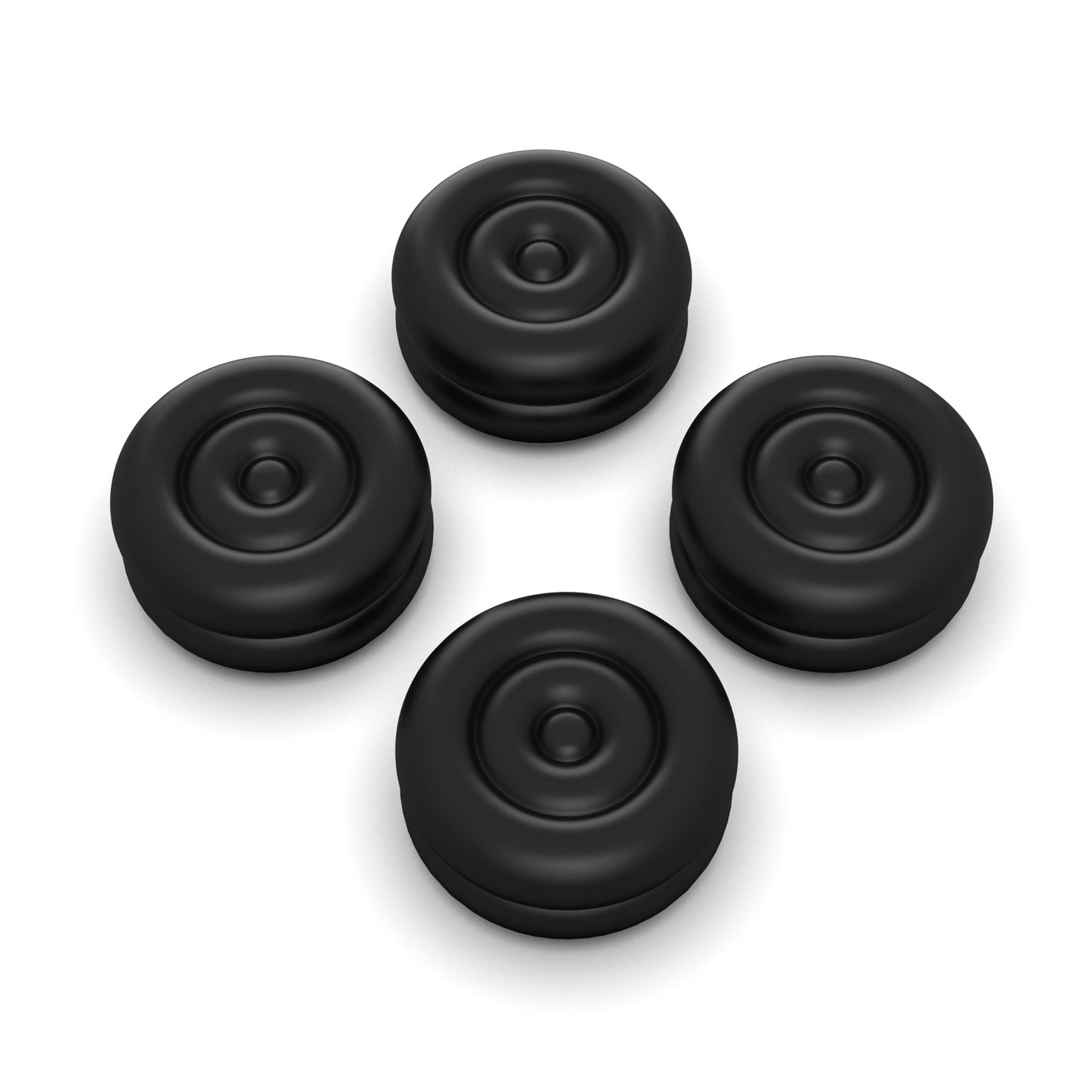 PlayVital Thumb Cushion Caps Thumb Grips for Steam Deck LCD & OLED (4-Pack), Height-Boost Joystick Cover with Anti-Slip Texture for Steam Deck Accessories, Joystick Protection - Black PlayVital