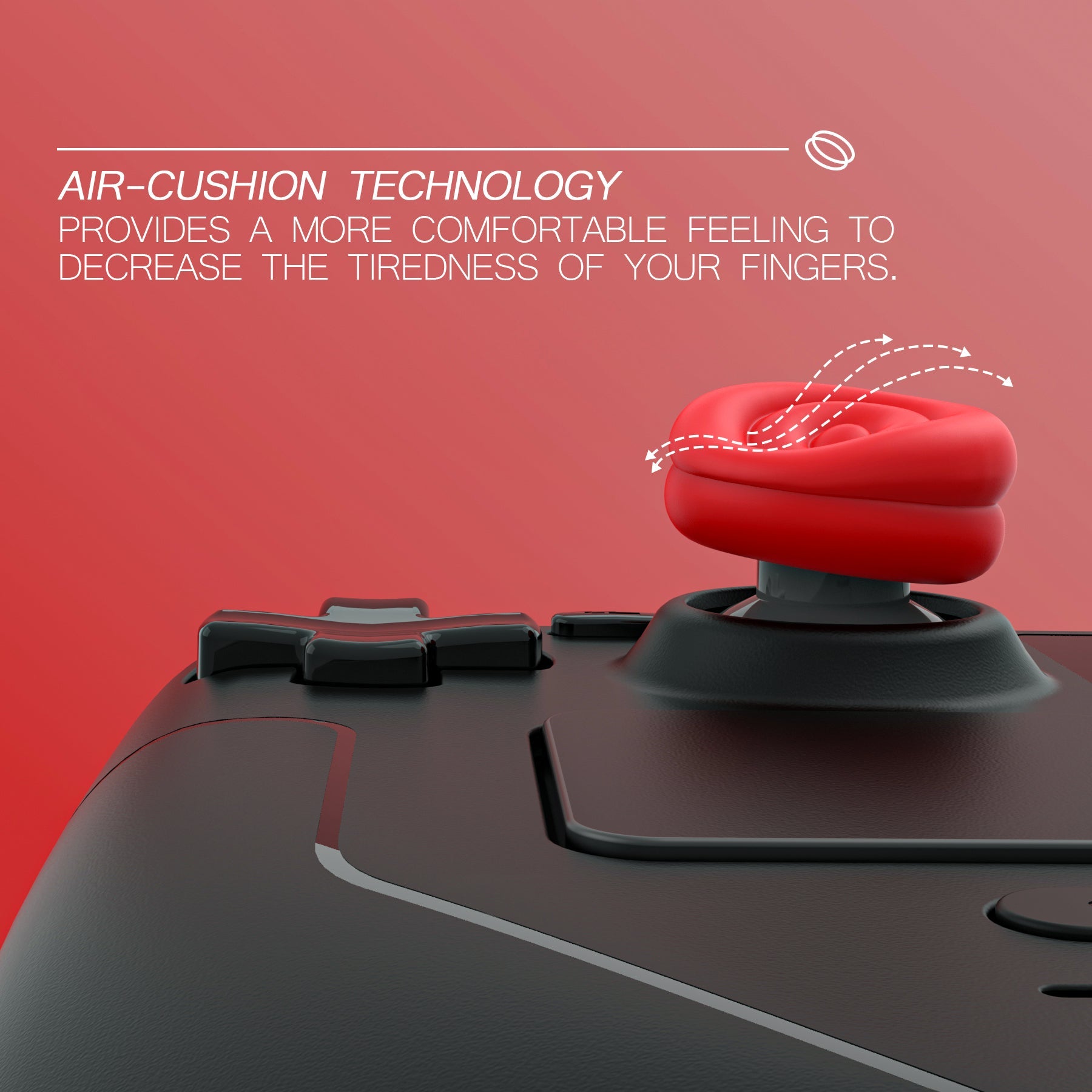 PlayVital Thumb Cushion Caps Thumb Grips for Steam Deck LCD & OLED (4-Pack), Height-Boost Joystick Cover with Anti-Slip Texture for Steam Deck Accessories, Joystick Protection - Passion Red PlayVital