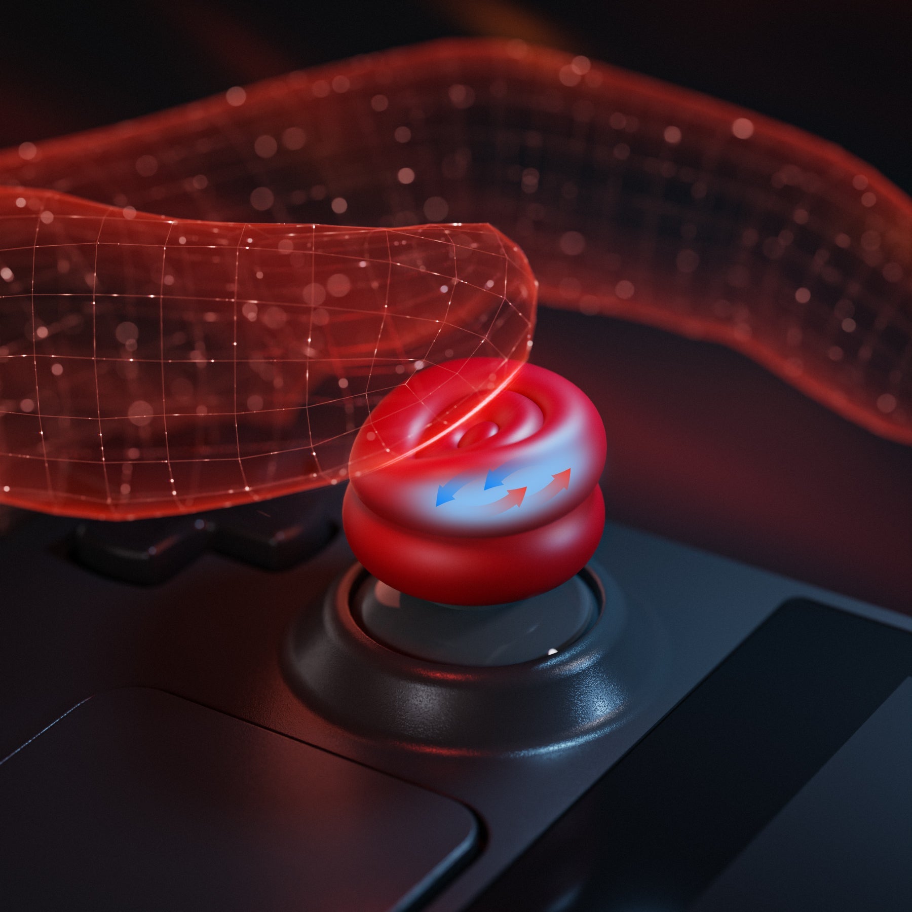 PlayVital Thumb Cushion Caps Thumb Grips for Steam Deck LCD & OLED (4-Pack), Height-Boost Joystick Cover with Anti-Slip Texture for Steam Deck Accessories, Joystick Protection - Passion Red PlayVital