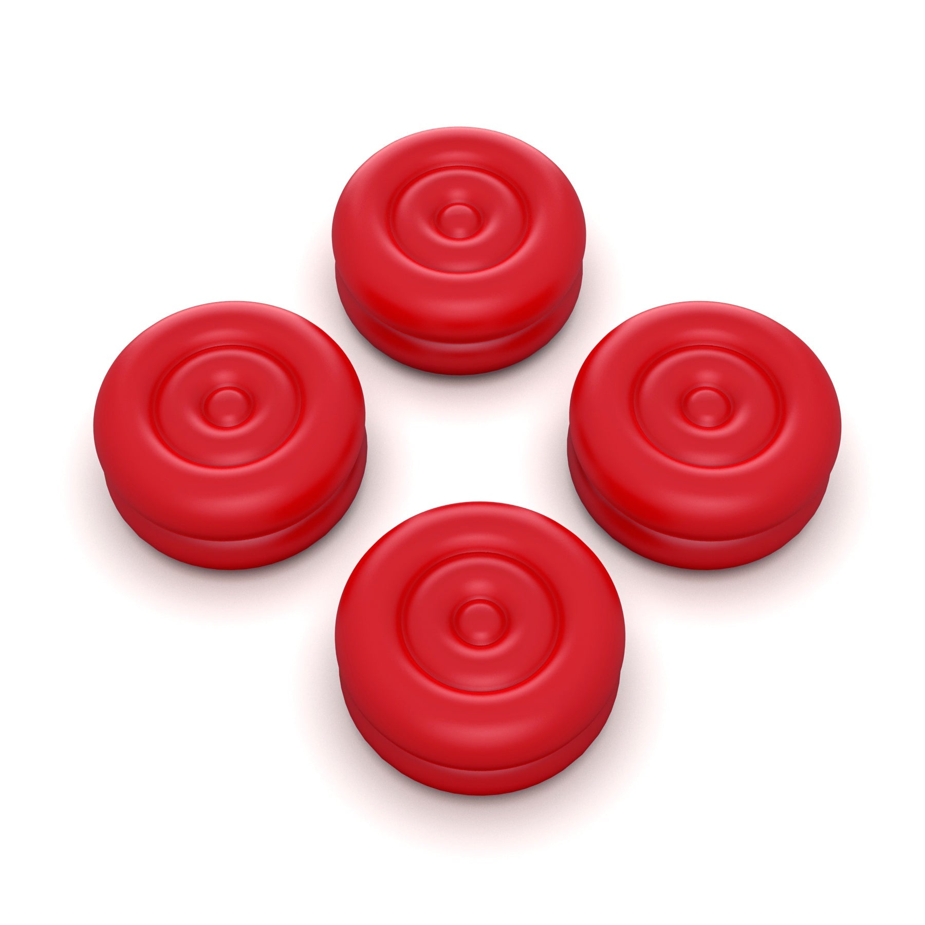 PlayVital Thumb Cushion Caps Thumb Grips for Steam Deck LCD & OLED (4-Pack), Height-Boost Joystick Cover with Anti-Slip Texture for Steam Deck Accessories, Joystick Protection - Passion Red PlayVital