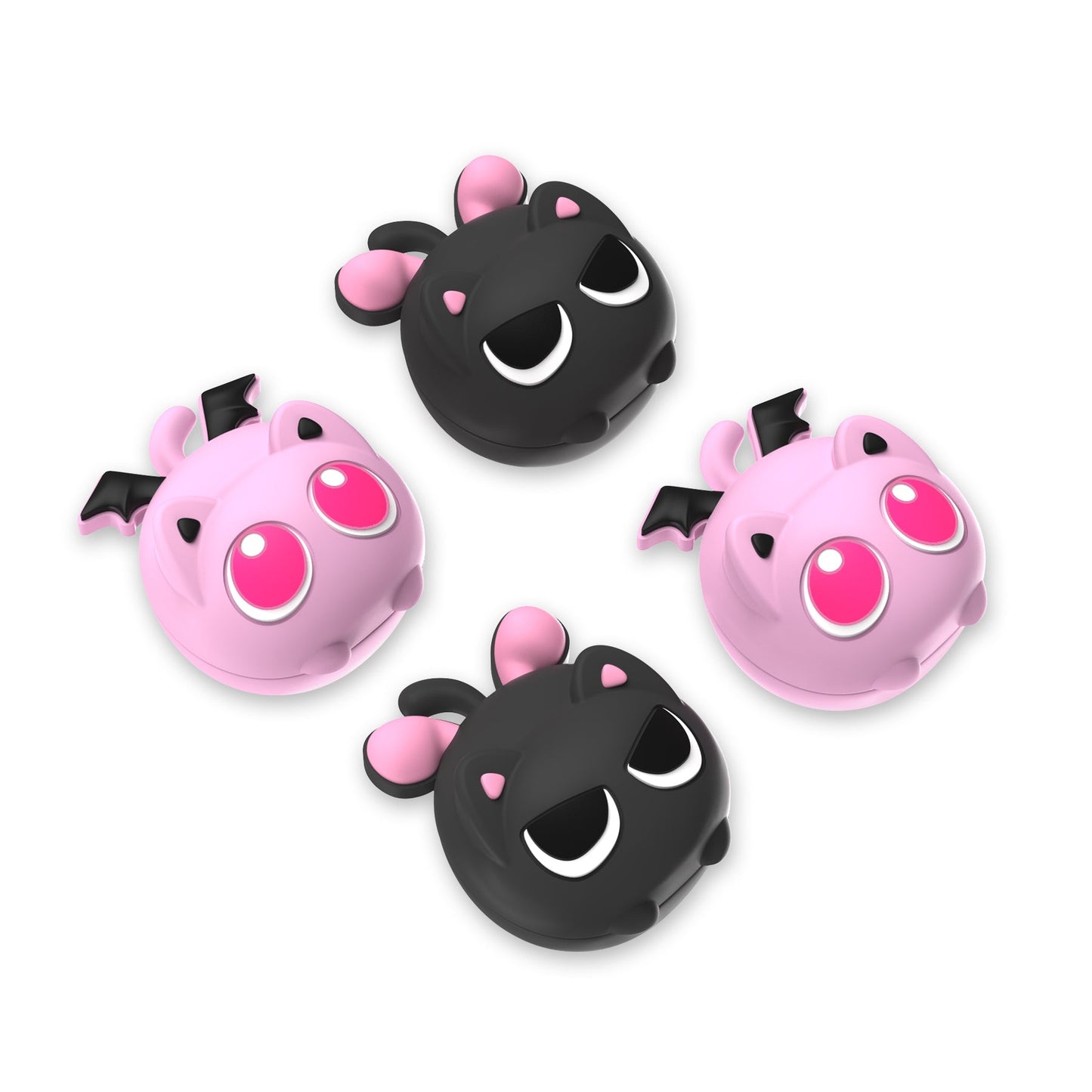 PlayVital Thumbs Cushion Caps Cute Thumb Grip Caps for Nintendo Switch & Switch OLED & Switch Lite - PP & VV The Winged Kittens playvital