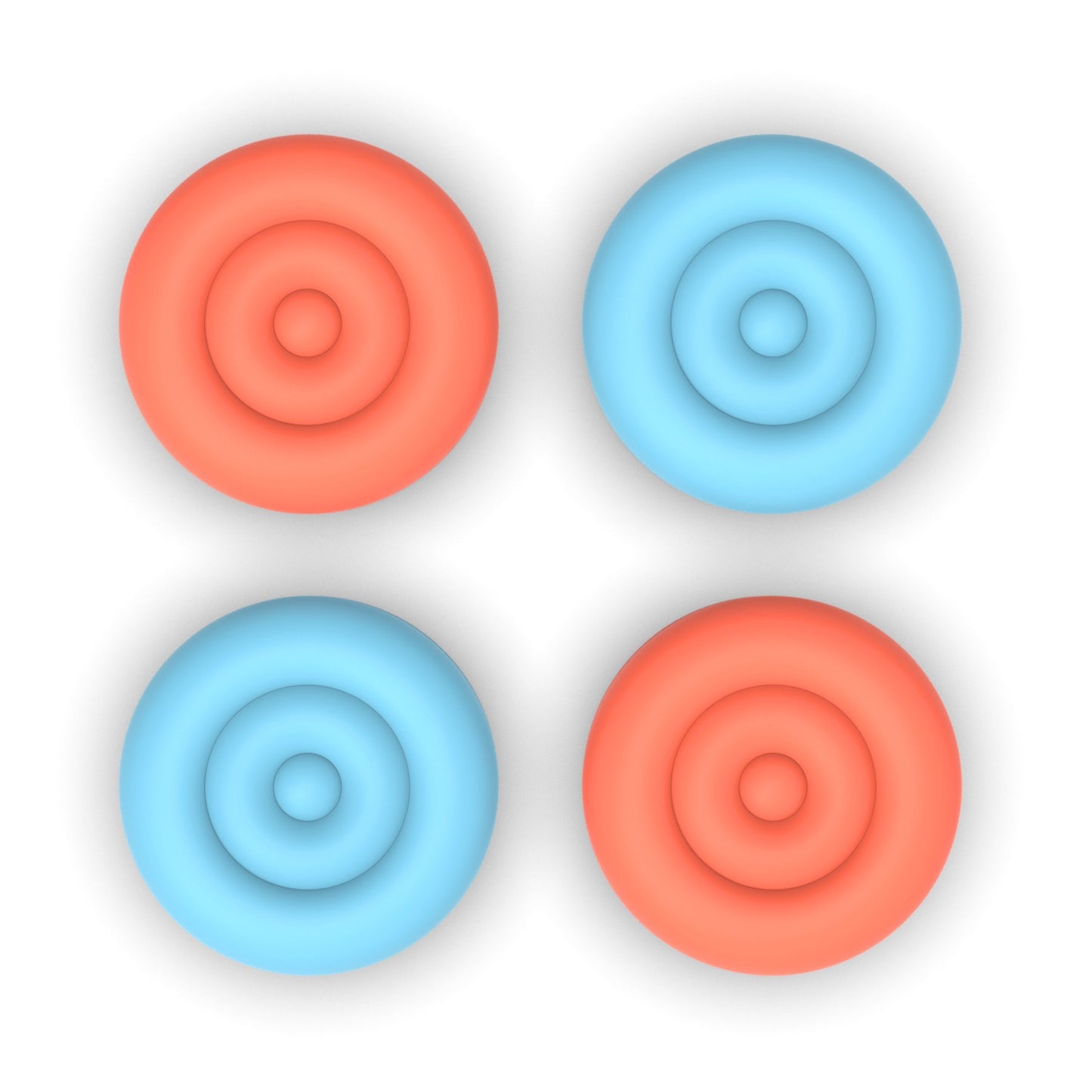 PlayVital Thumbs Cushion Grips Caps for Nintendo Switch 2 (2025), Joystick Caps for Joycon 2 - Blue & Orange PlayVital