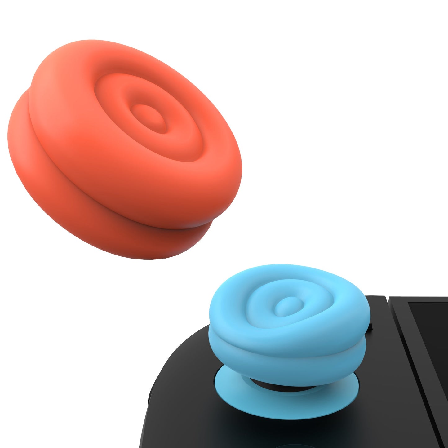 PlayVital Thumbs Cushion Grips Caps for Nintendo Switch 2 (2025), Joystick Caps for Joycon 2 - Blue & Orange PlayVital