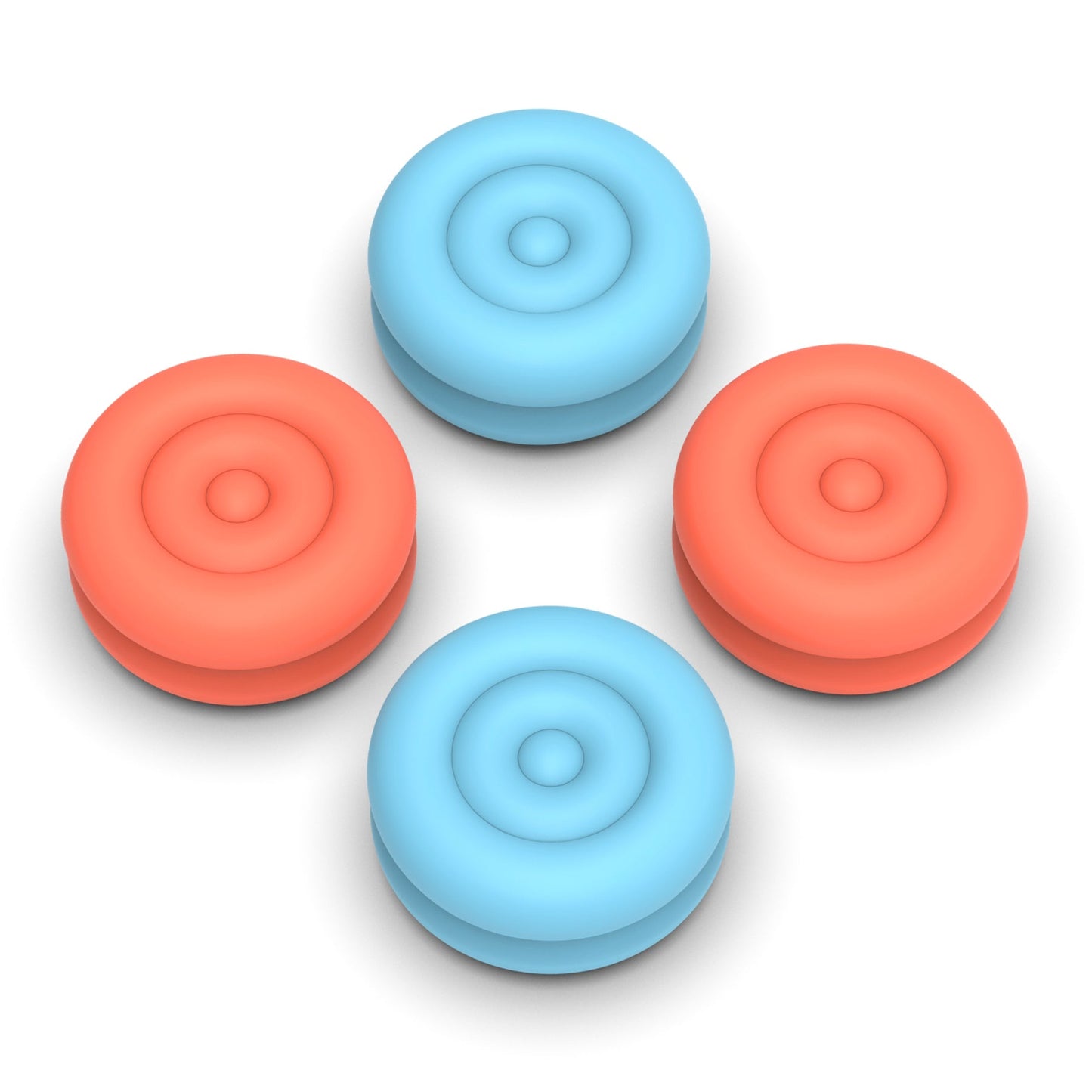 PlayVital Thumbs Cushion Grips Caps for Nintendo Switch 2 (2025), Joystick Caps for Joycon 2 - Blue & Orange PlayVital