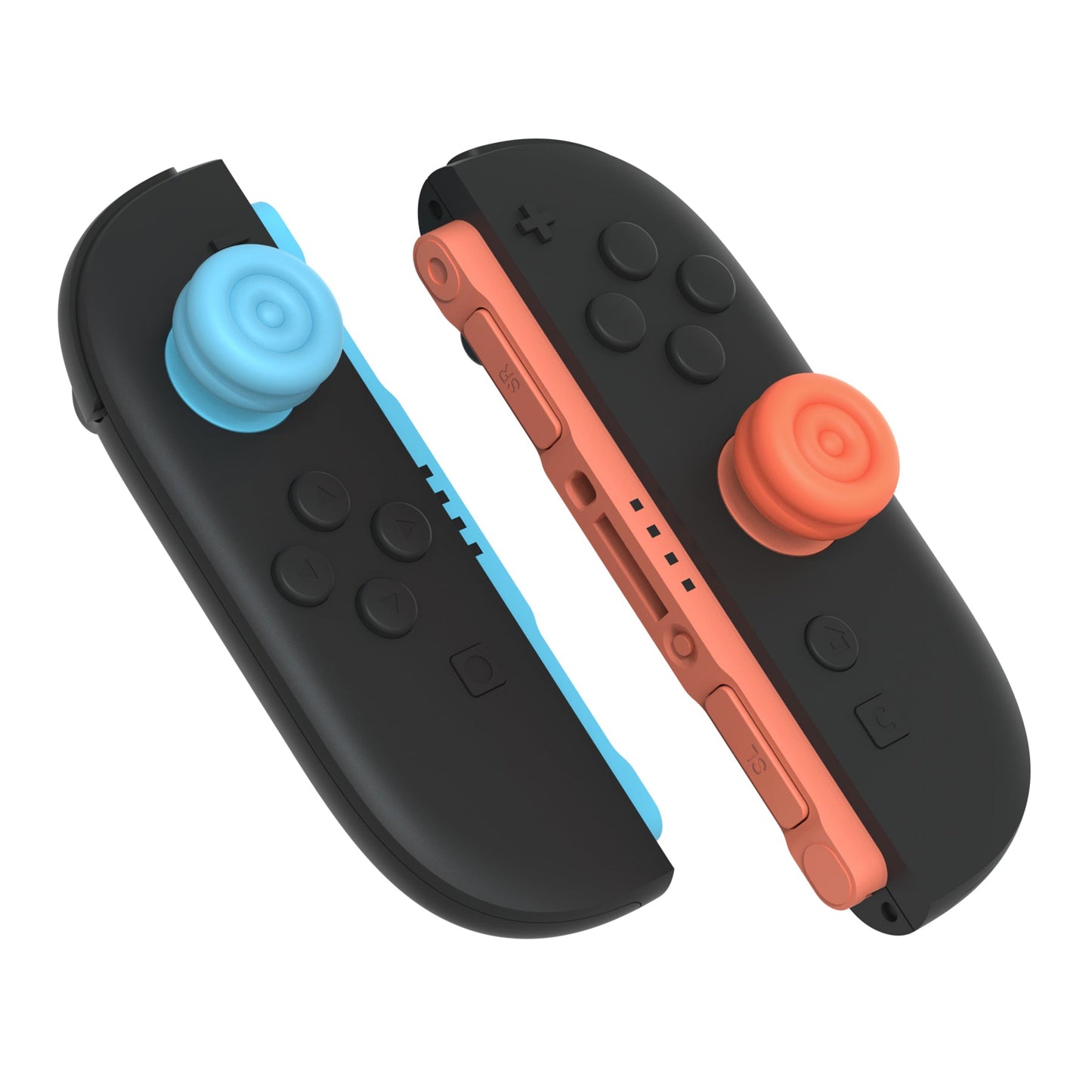 PlayVital Thumbs Cushion Grips Caps for Nintendo Switch 2 (2025), Joystick Caps for Joycon 2 - Blue & Orange PlayVital