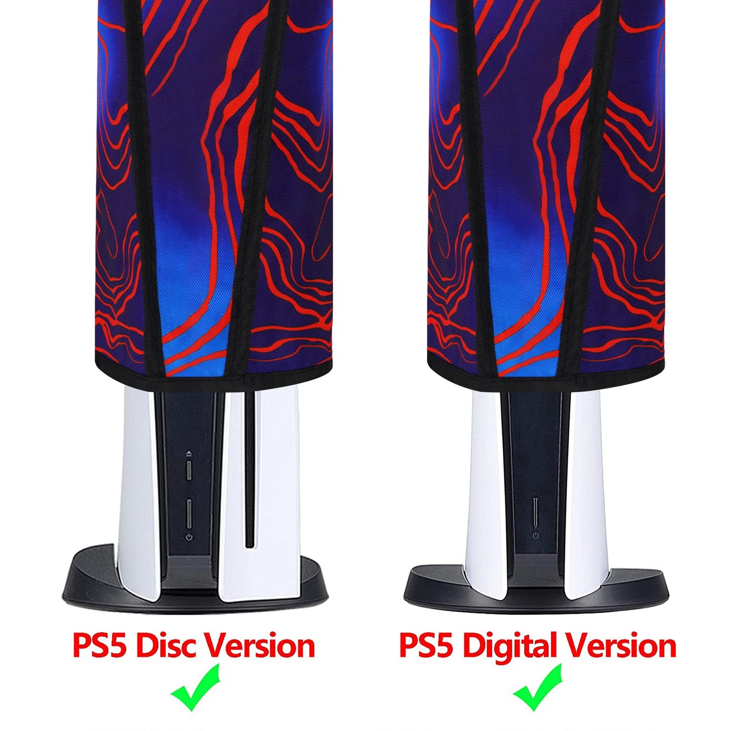 PlayVital Vertical Anti Scratch Waterproof Nylon Dust Cover for PS5 Console Digital Edition & Disc Edition - Damascuscamo PlayVital