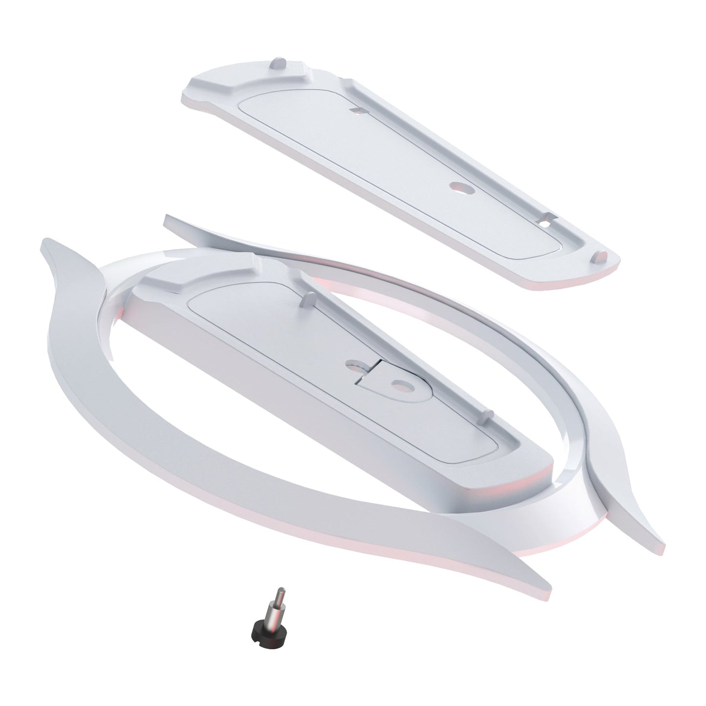 PlayVital Vertical Stand with Anti-Slip Pads for PS5/Slim/Pro/Standard Console Disc & Digital, Space-Saving Holder Base Accessories for PS5/Pro/Slim - White PlayVital