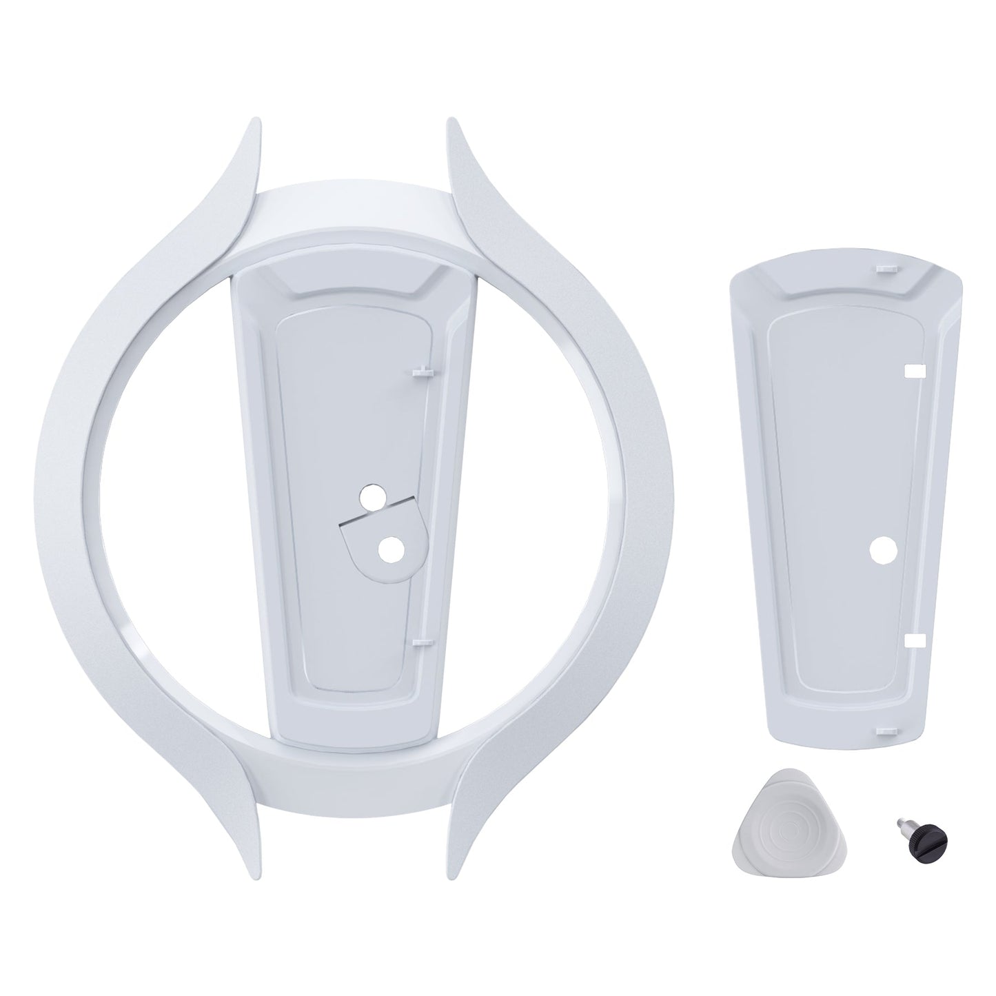 PlayVital Vertical Stand with Anti-Slip Pads for PS5/Slim/Pro/Standard Console Disc & Digital, Space-Saving Holder Base Accessories for PS5/Pro/Slim - White PlayVital