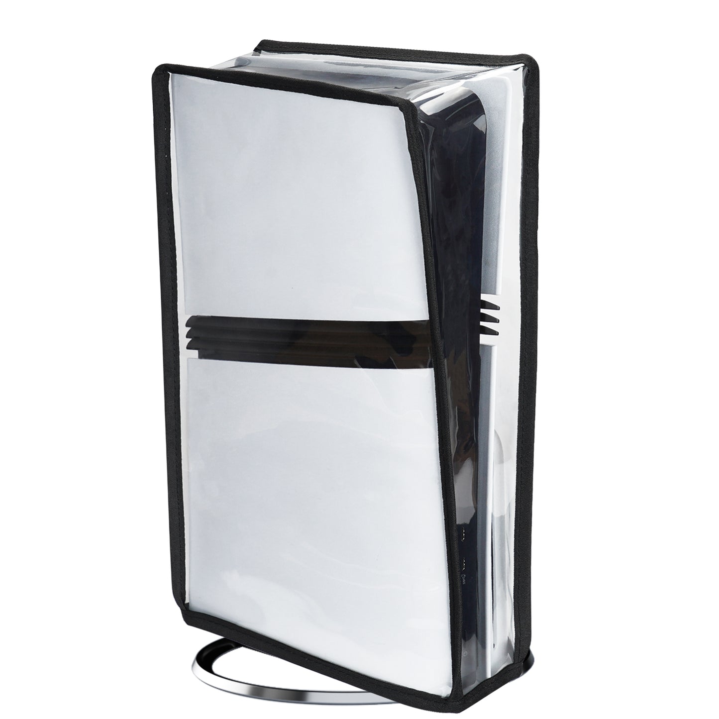PlayVital Vertical Waterproof Dust Cover for ps5 Pro Console Disc & Digital Edition - Transparent