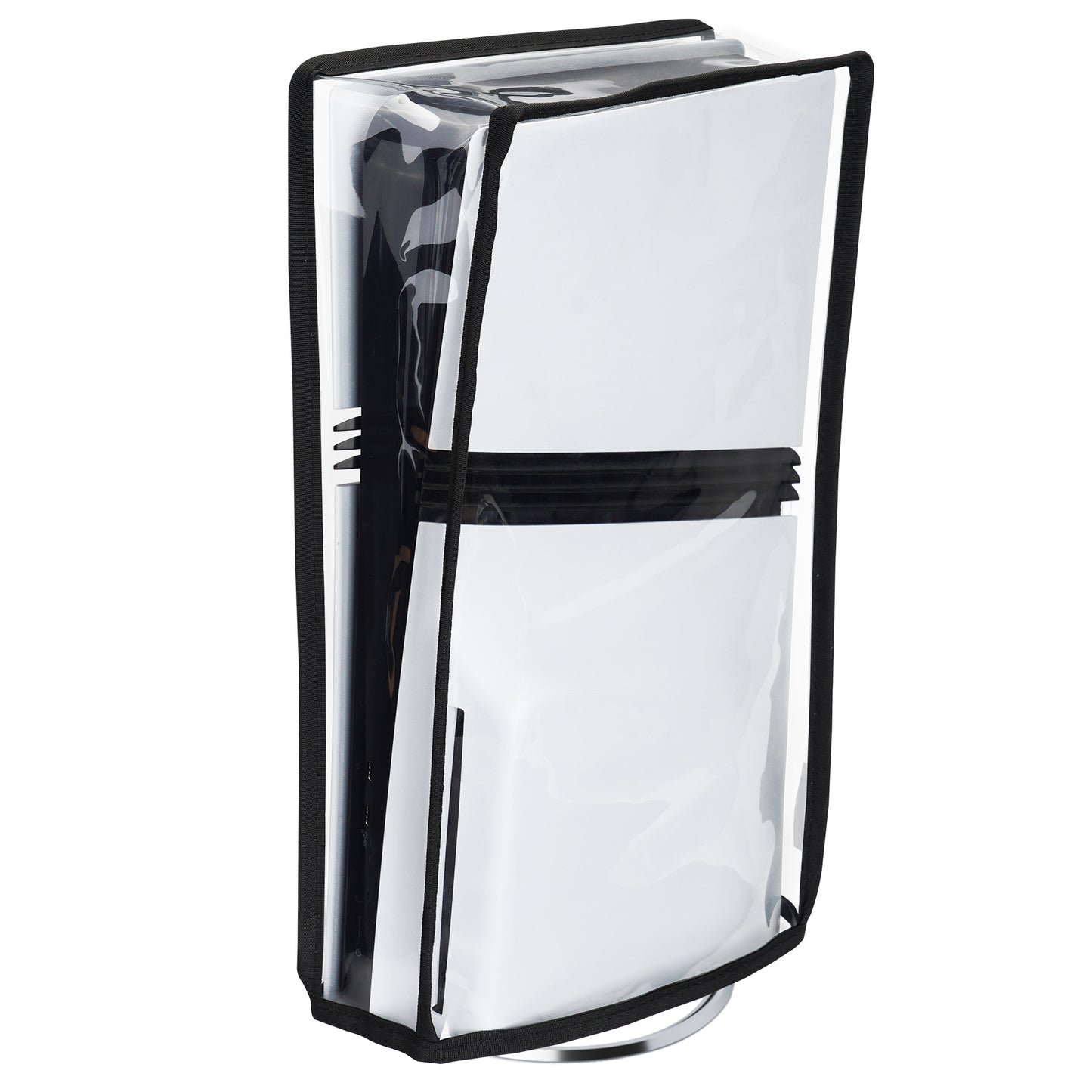PlayVital Vertical Waterproof Dust Cover for ps5 Pro Console Disc & Digital Edition - Transparent