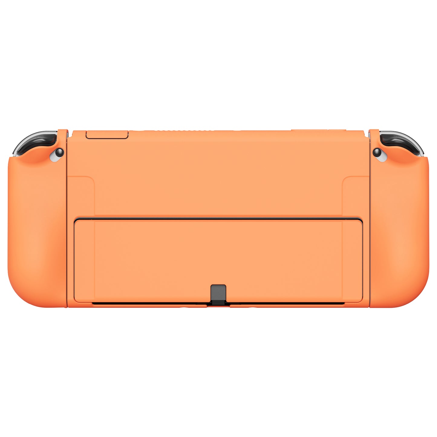 PlayVital ZealProtect Soft TPU Slim Protective Case with Thumb Grip Caps & ABXY Direction Button Caps for Nintendo Switch OLED - Apricot Yellow