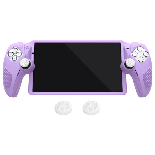 PlayVital 3D Studded Edition Anti-Slip Silicone Protective Case with Thumb Grips for PS Portal Remote Player - Mauve Purple PlayVital
