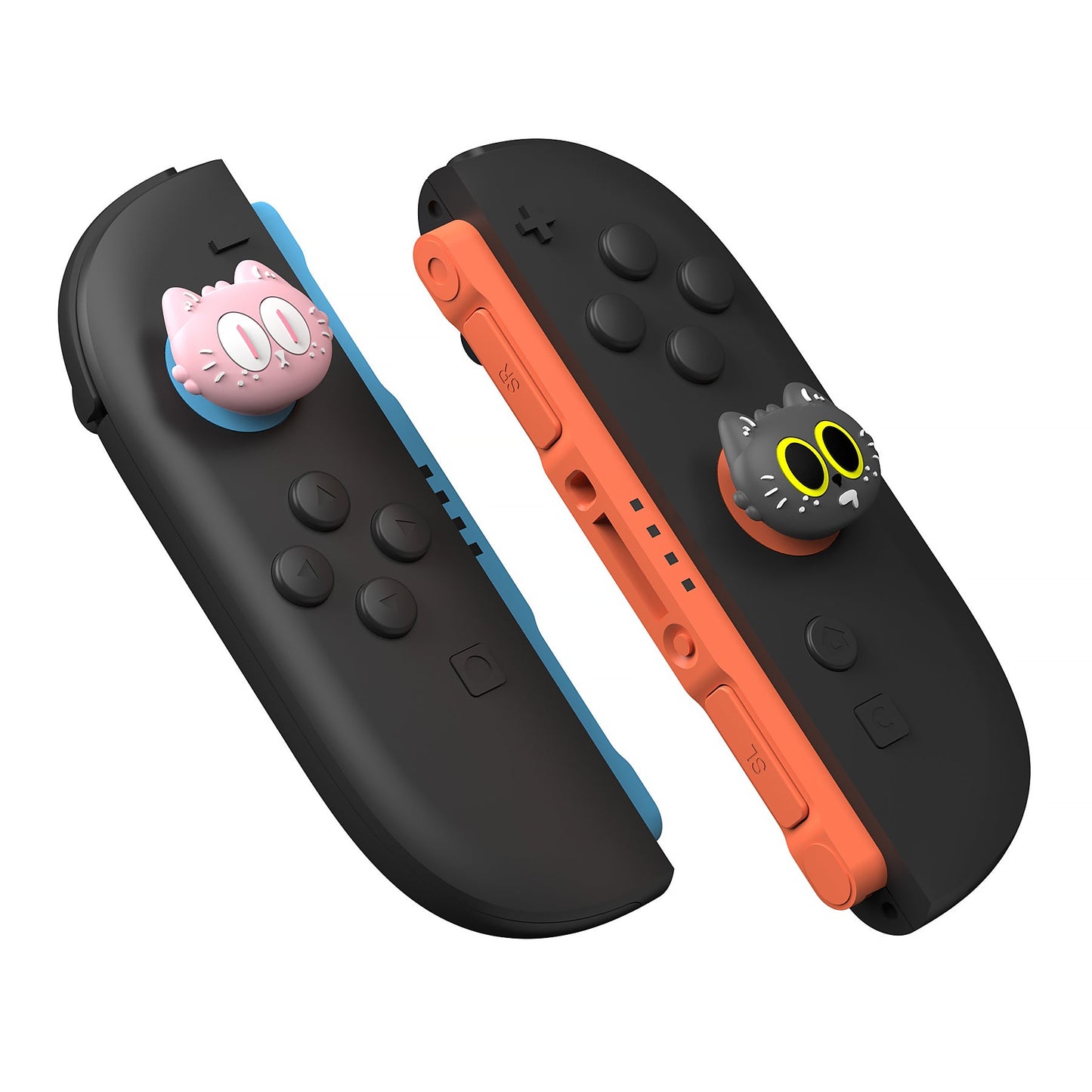 PlayVital 4 Pcs Cute Thumb Grip Caps for Nintendo Switch 2 - Moonlight Cat PlayVital