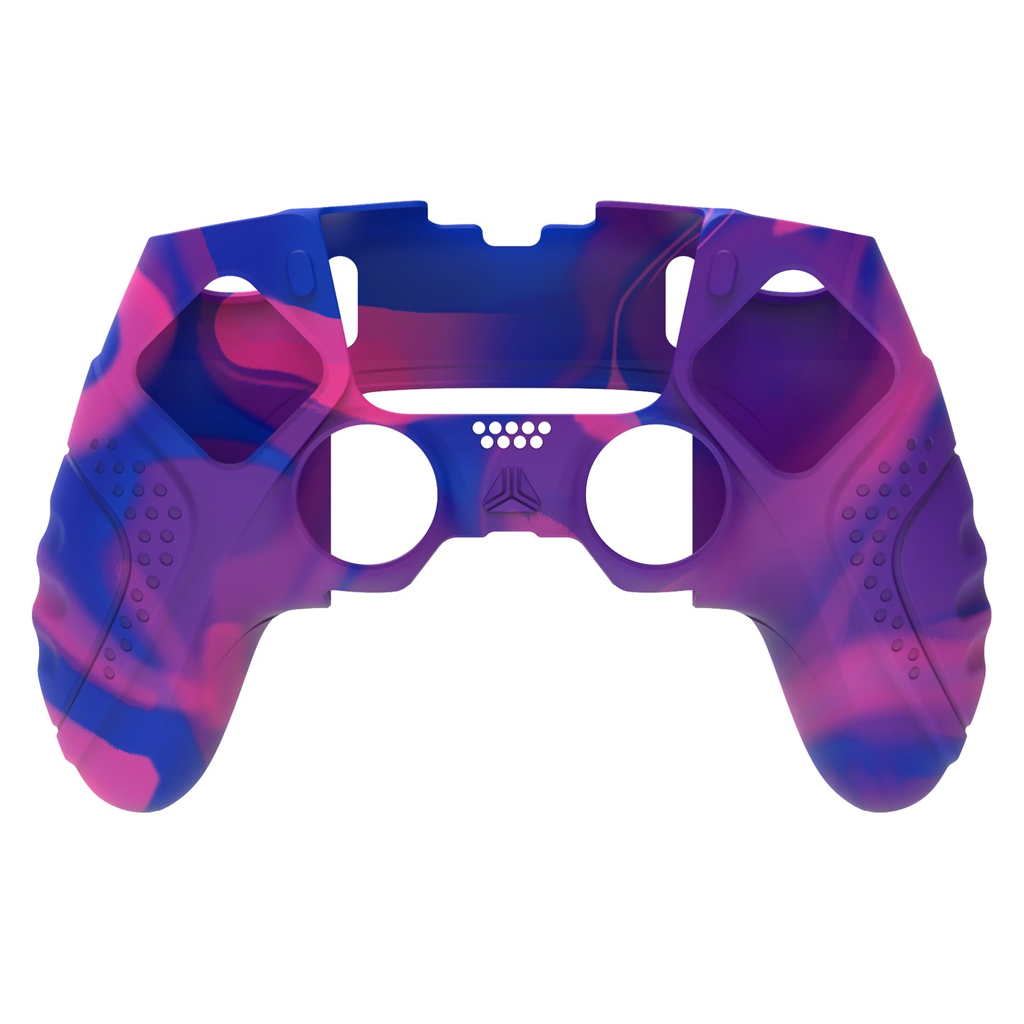 PlayVital Guardian Edition Anti-Slip Ergonomic Silicone Cover Case with Thumb Grip Caps for PS5 Edge Controller - Pink & Purple & Blue PlayVital