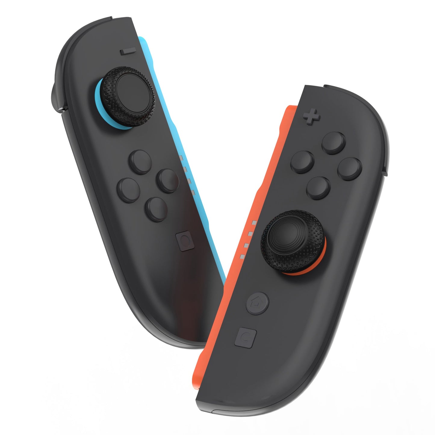 PlayVital 8 in 1 Pro Thumbs Grip Caps for Nintendo Switch 2, 8Pcs Ergonomic Anti-Slip Joystick Caps for Joycon 2 Grip - Black PlayVital