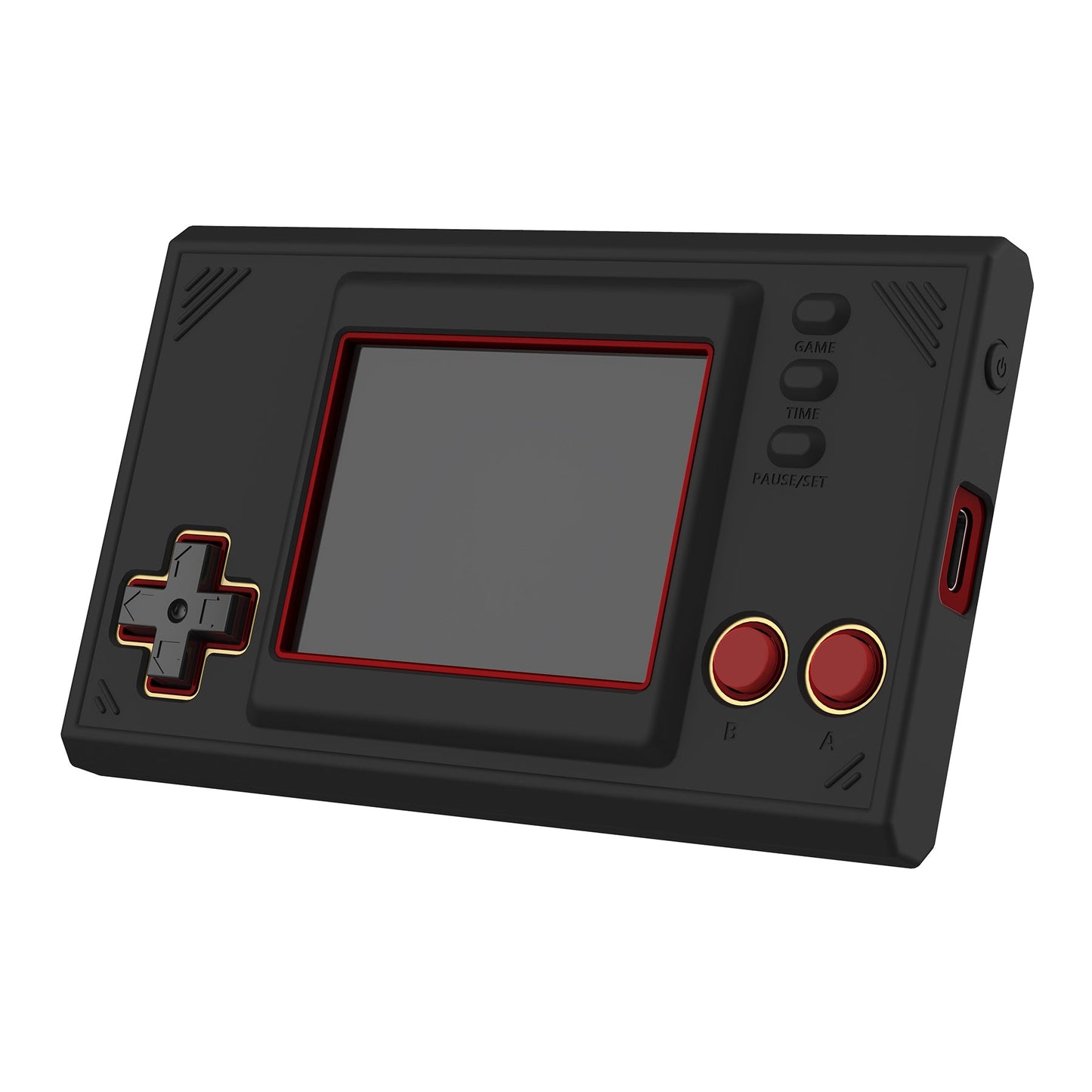 PlayVital Black Silicone Cover Protective Case Skin for Game & Watch: Super Mario Bros with 2 Pcs Screen Protectors - GW002 PlayVital