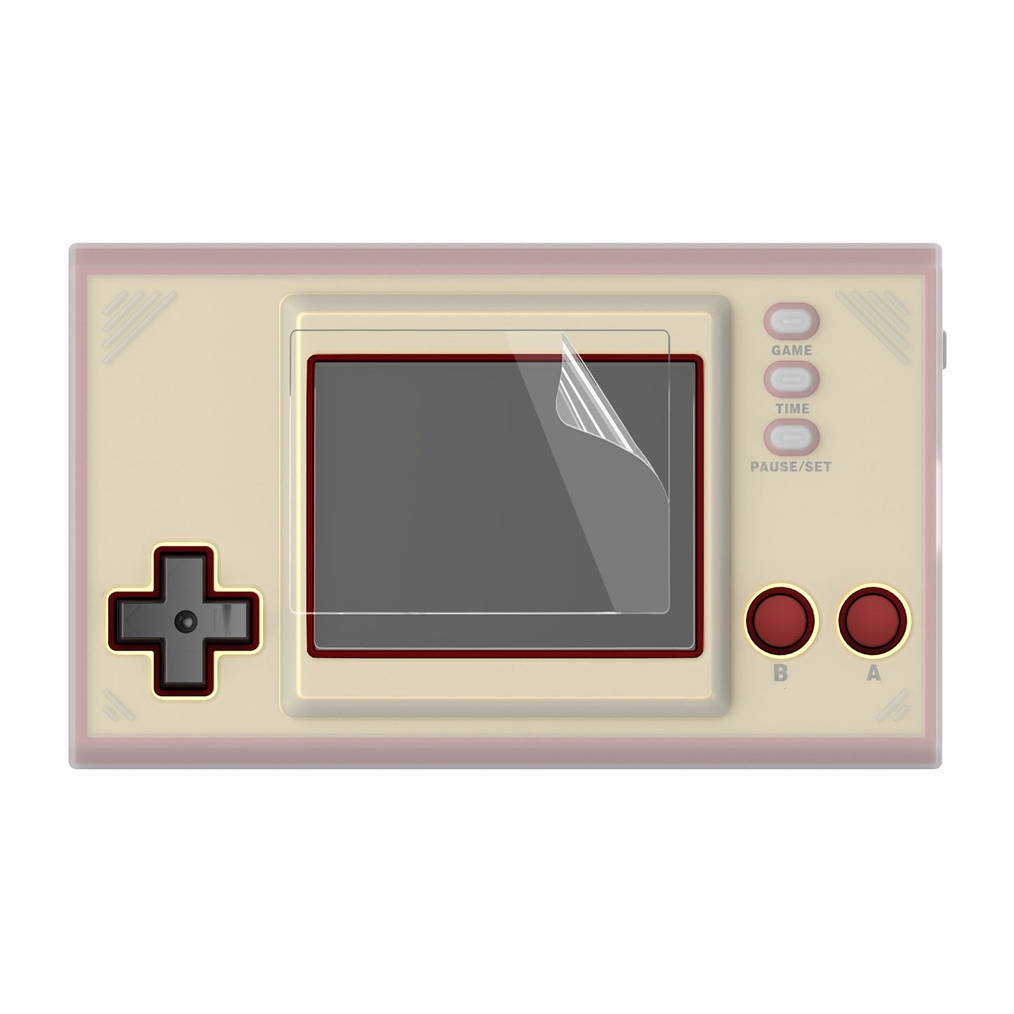 PlayVital Semi-Transparent Clear Silicone Cover Protective Case Skin for Game & Watch: Super Mario Bros with 2 Pcs Screen Protectors - GW005 PlayVital