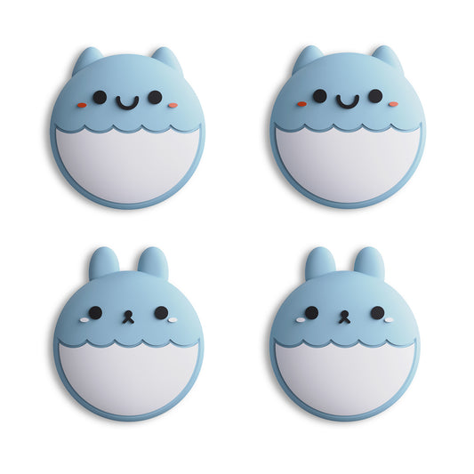 PlayVital Rabbit & Squirrel Cute Thumb Grip Caps for Nintendo Switch, Joystick Caps for Nintendo Switch Lite, Analog Cover Thumbstick Grips for OLED Joycon - Heaven Blue - NJM1117 playvital