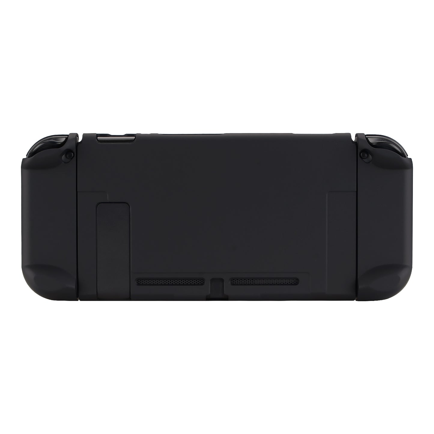 PlayVital Black Back Cover for Nintendo Switch Console, NS Joycon Handheld Controller Separable Protector Hard Shell, Soft Touch Customized Dockable Protective Case for Nintendo Switch - NTP344 PlayVital