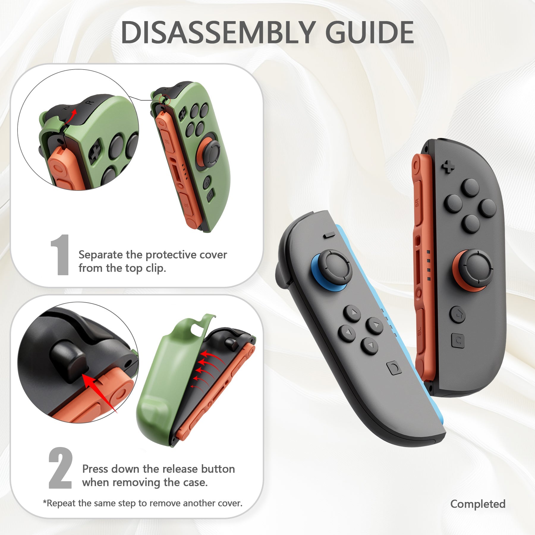 PlayVital Solid Color Series Hard Shell Protective Case with Foldable Stand & Thumb Grips for Nintendo Switch 2 - SFC SNES Classic EU Style PlayVital