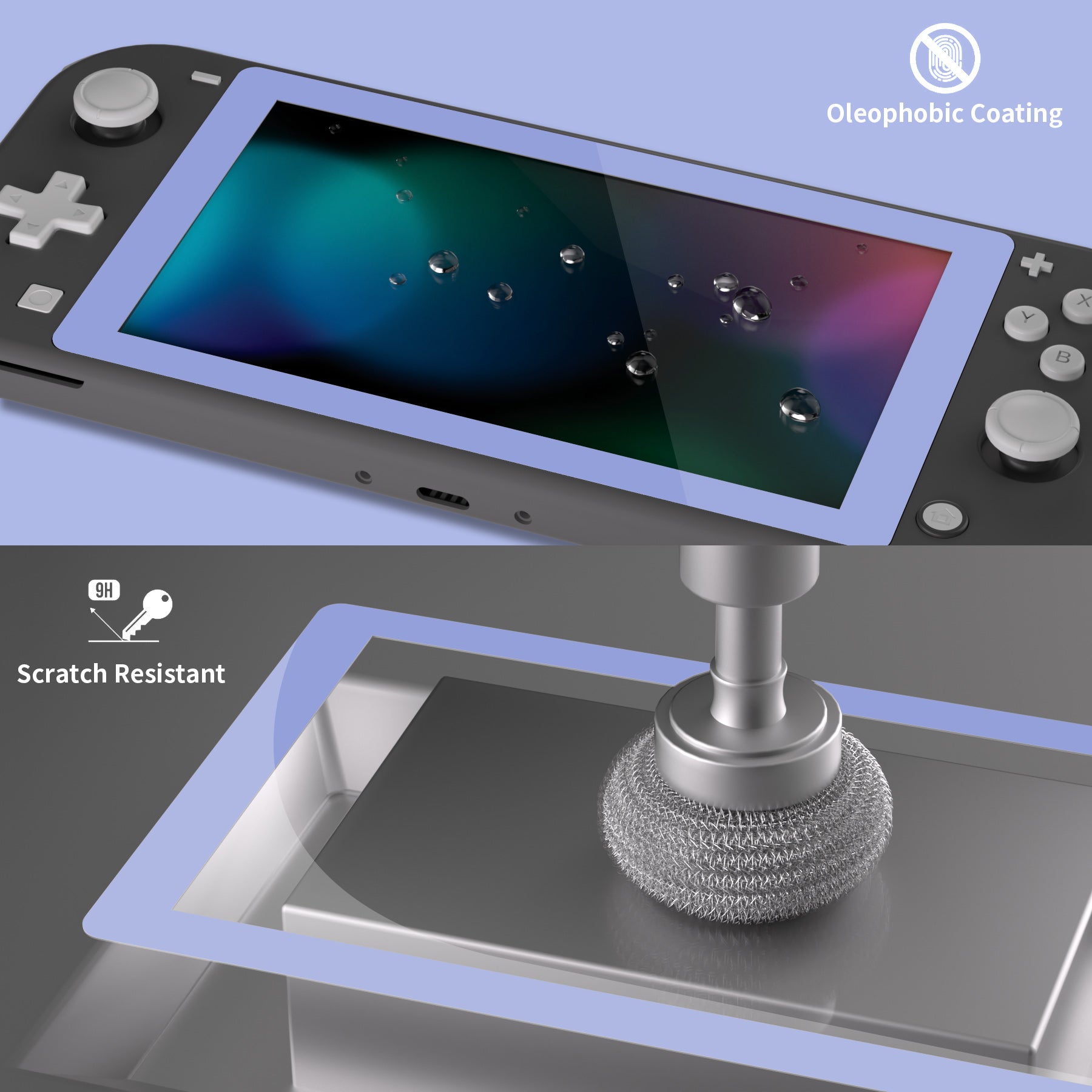 PlayVital intendo Switch Lite HD Clear Tempered Glass Screen