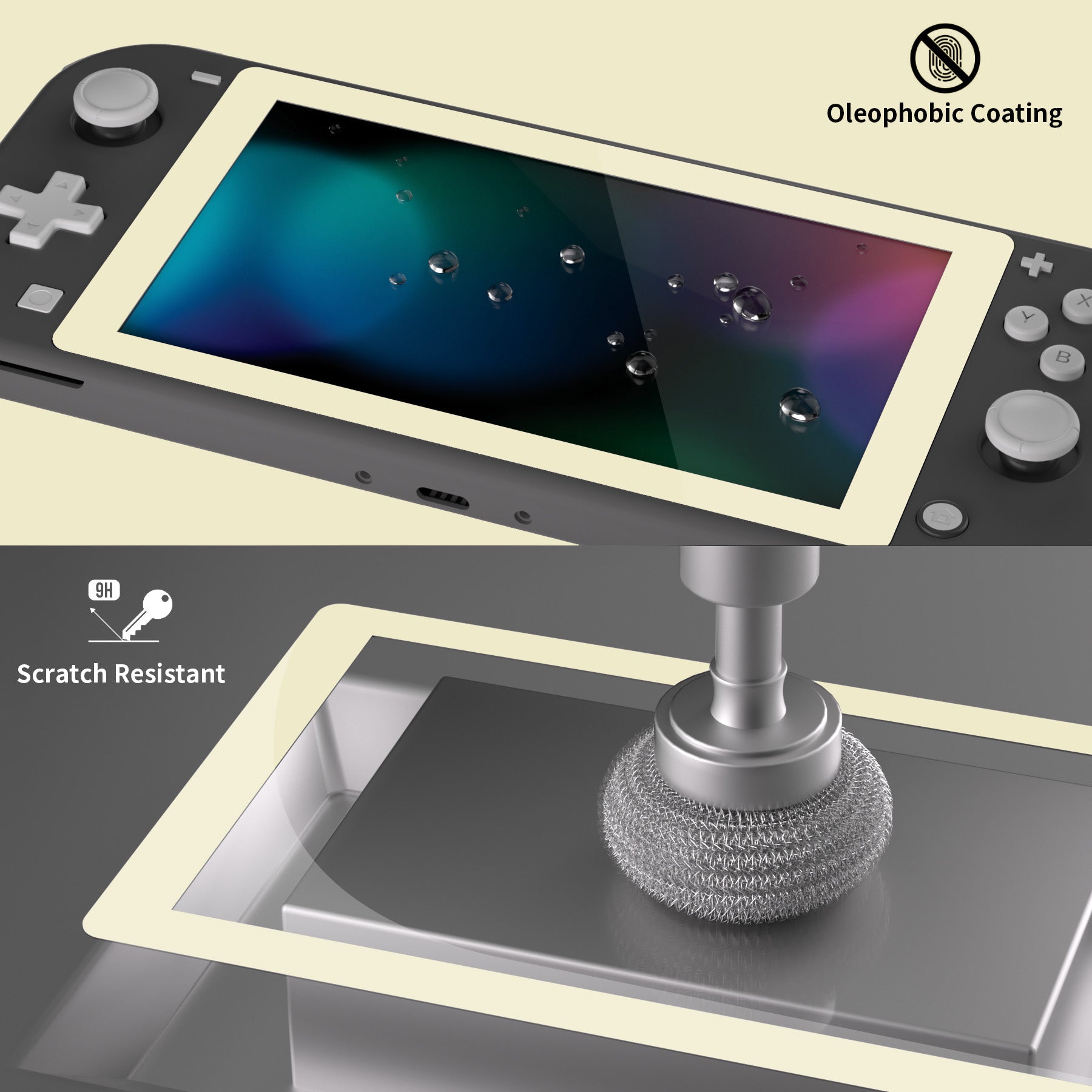 PlayVital intendo Switch Lite HD Clear Tempered Glass Screen