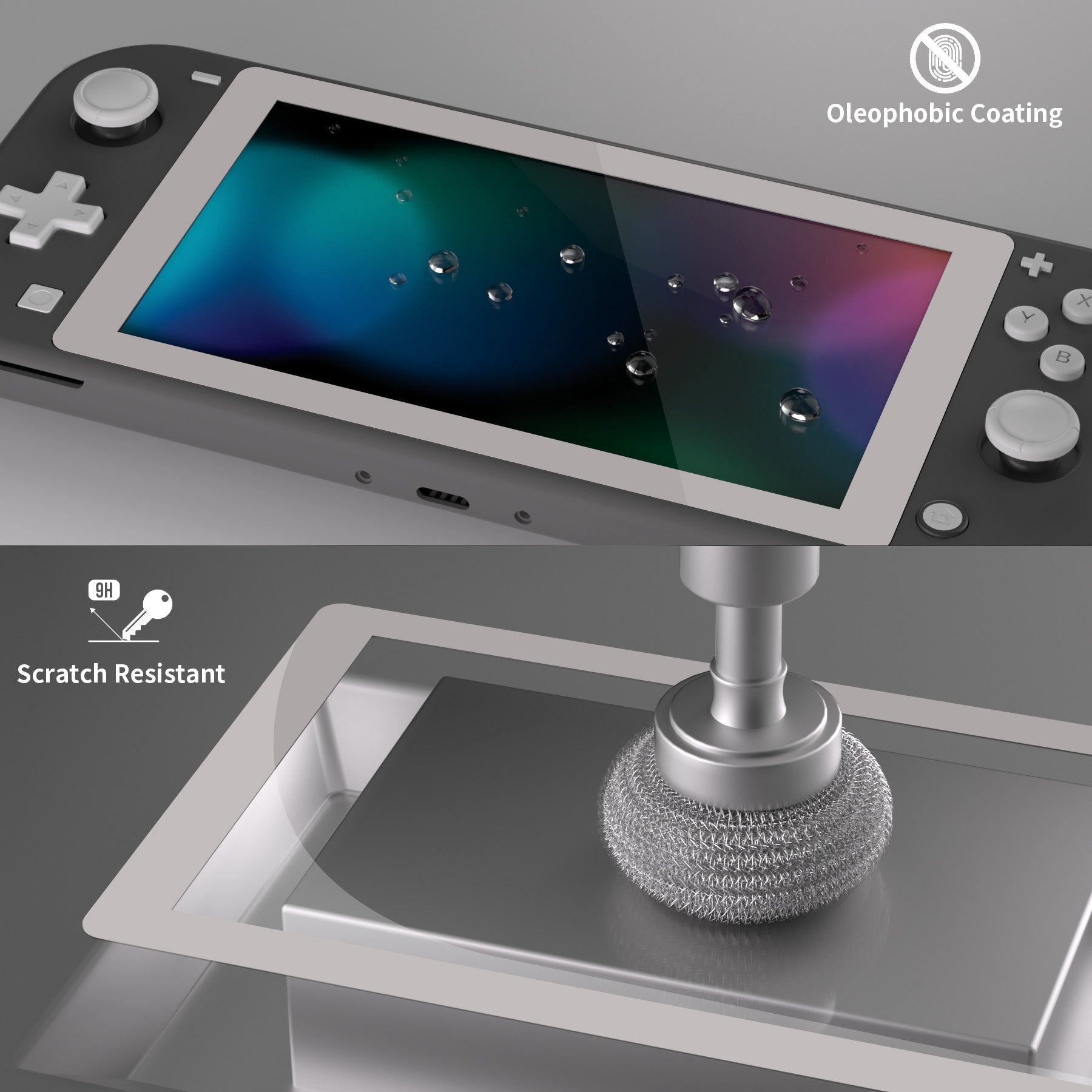 PlayVital intendo Switch Lite HD Clear Tempered Glass Screen