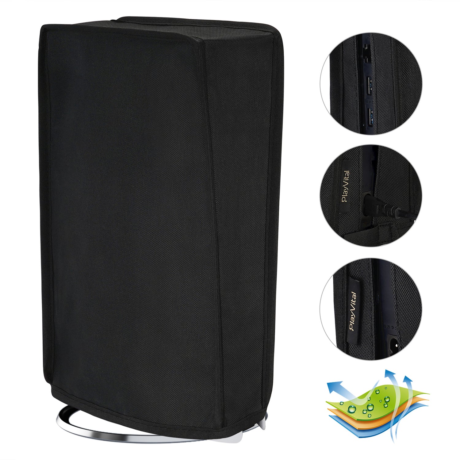 For PS5 Slim Digital Edition Console Dust Cover