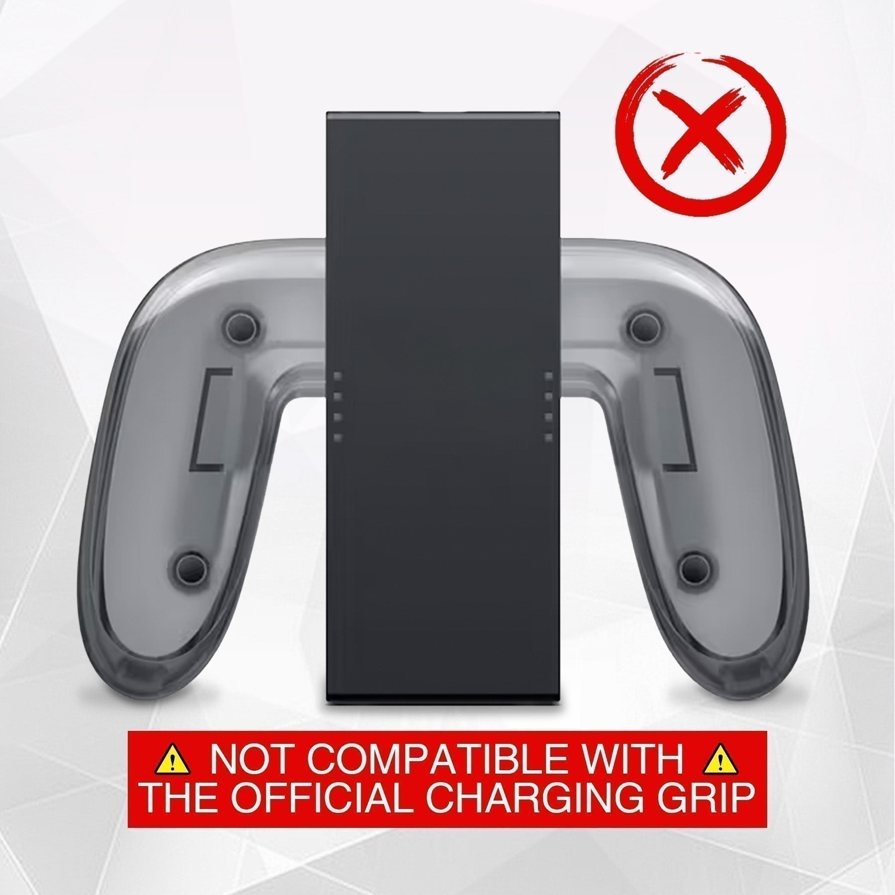 PlayVital Clear Series Hard Shell Protective Case with Foldable Stand & Thumb Grips for Nintendo Switch 2 - Clear Atomic Purple Rose Red PlayVital