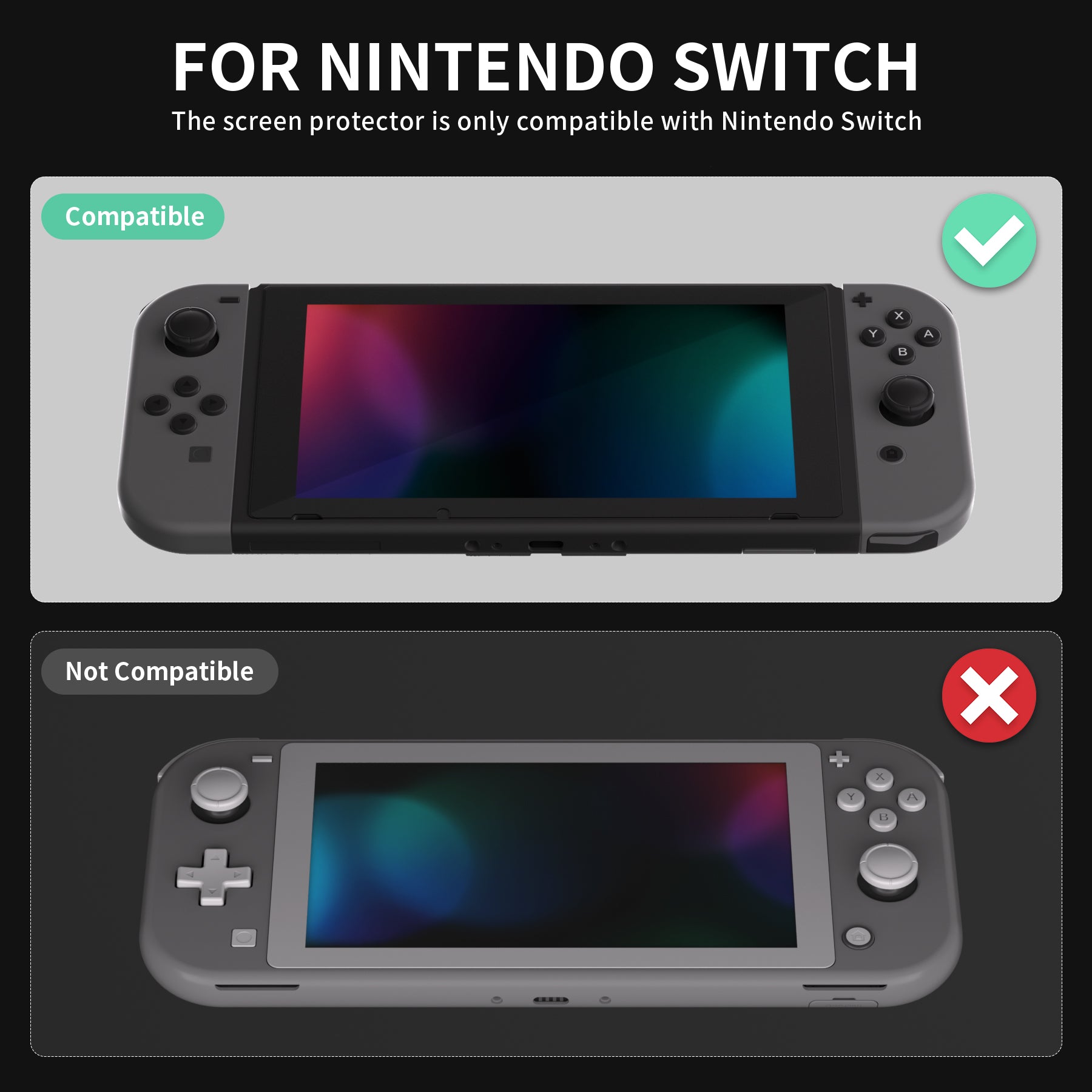 PlayVital Nintendo Switch Anti-Fingerprint Tempered Glass Screen