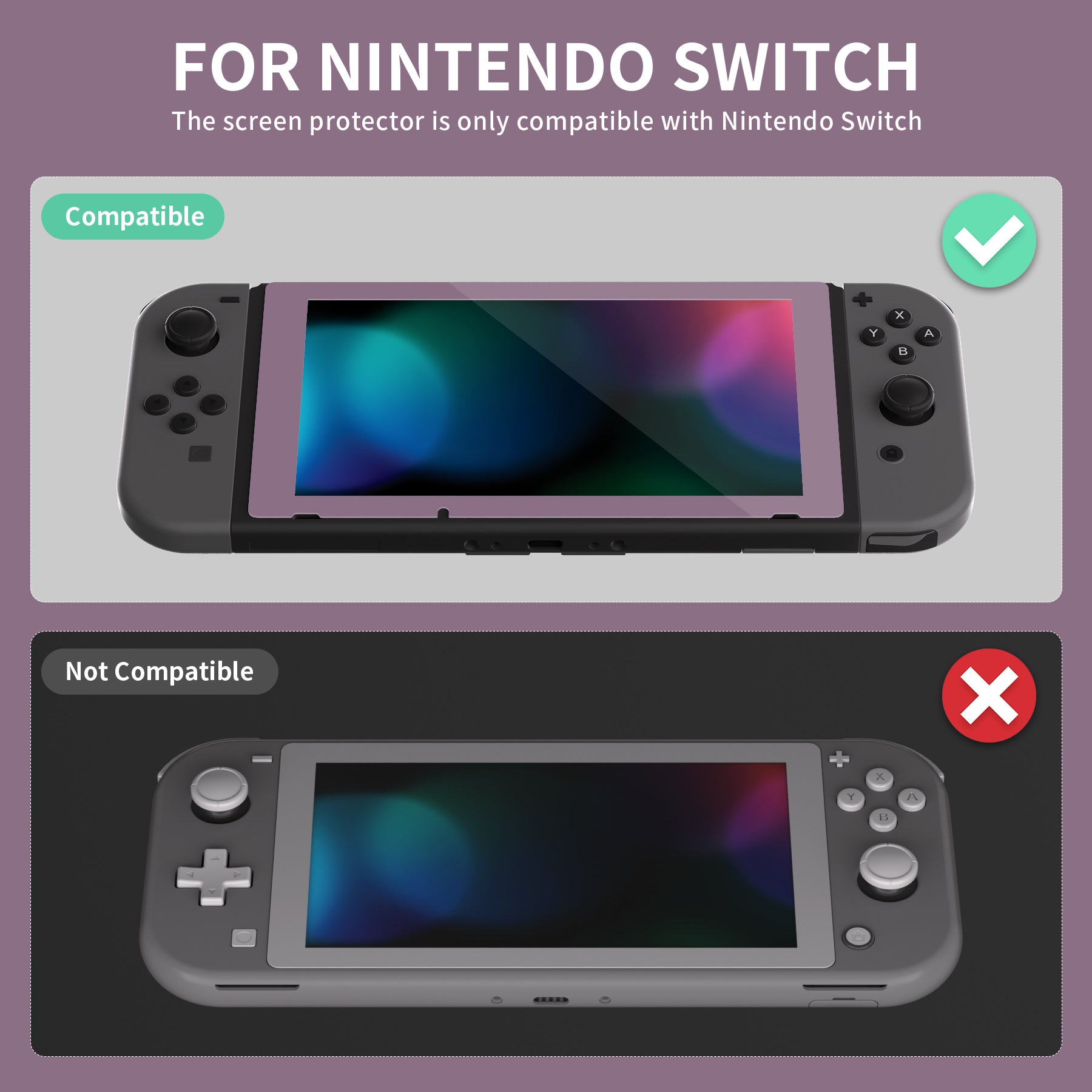 PlayVital Nintendo Switch Anti-Fingerprint Tempered Glass Screen