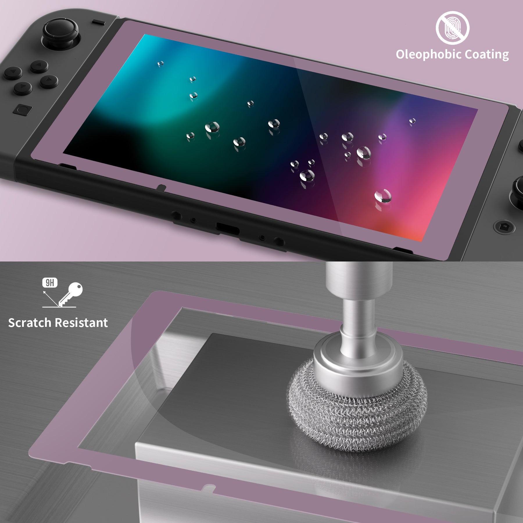 PlayVital Nintendo Switch Anti-Fingerprint Tempered Glass Screen