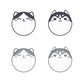 PlayVital Husky & Kitty Cute Thumb Grip Caps for PS5/4 Controller, Silicone Analog Stick Caps Cover for Xbox Series X/S, Thumbstick Caps for Switch Pro Controller - Navy Blue & Light Gray - PJM2038 PlayVital