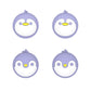 PlayVital Penguin Cute Thumb Grip Caps for ps5/4 Controller, Silicone Analog Stick Caps Cover for Xbox Series X/S, Thumbstick Caps for Switch Pro Controller - Light Violet - PJM3009 PlayVital