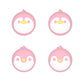 PlayVital Penguin Cute Thumb Grip Caps for ps5/4 Controller, Silicone Analog Stick Caps Cover for Xbox Series X/S, Thumbstick Caps for Switch Pro Controller - Pale Red - PJM3010 PlayVital