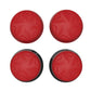 PlayVital Thumbs Pro HURRICANE Thumbstick Extender for Xbox Core Controller, for Xbox Series X/S Controller, Joystick Caps for Xbox One Controller - 2 High Raise & 2 Mid Raise Concave - Scarlet Red & Black - PJM5006 PlayVital